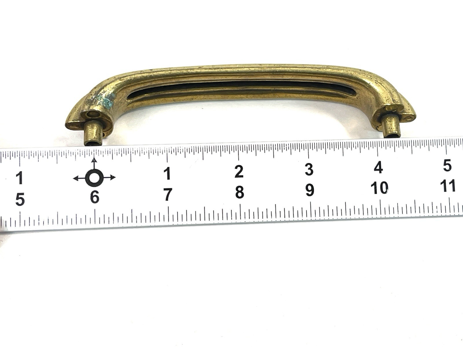 KBC Keeler Brass Co Vintage Drawer Pull Fixed Handle MCM 4.25″ OCB lot#1908