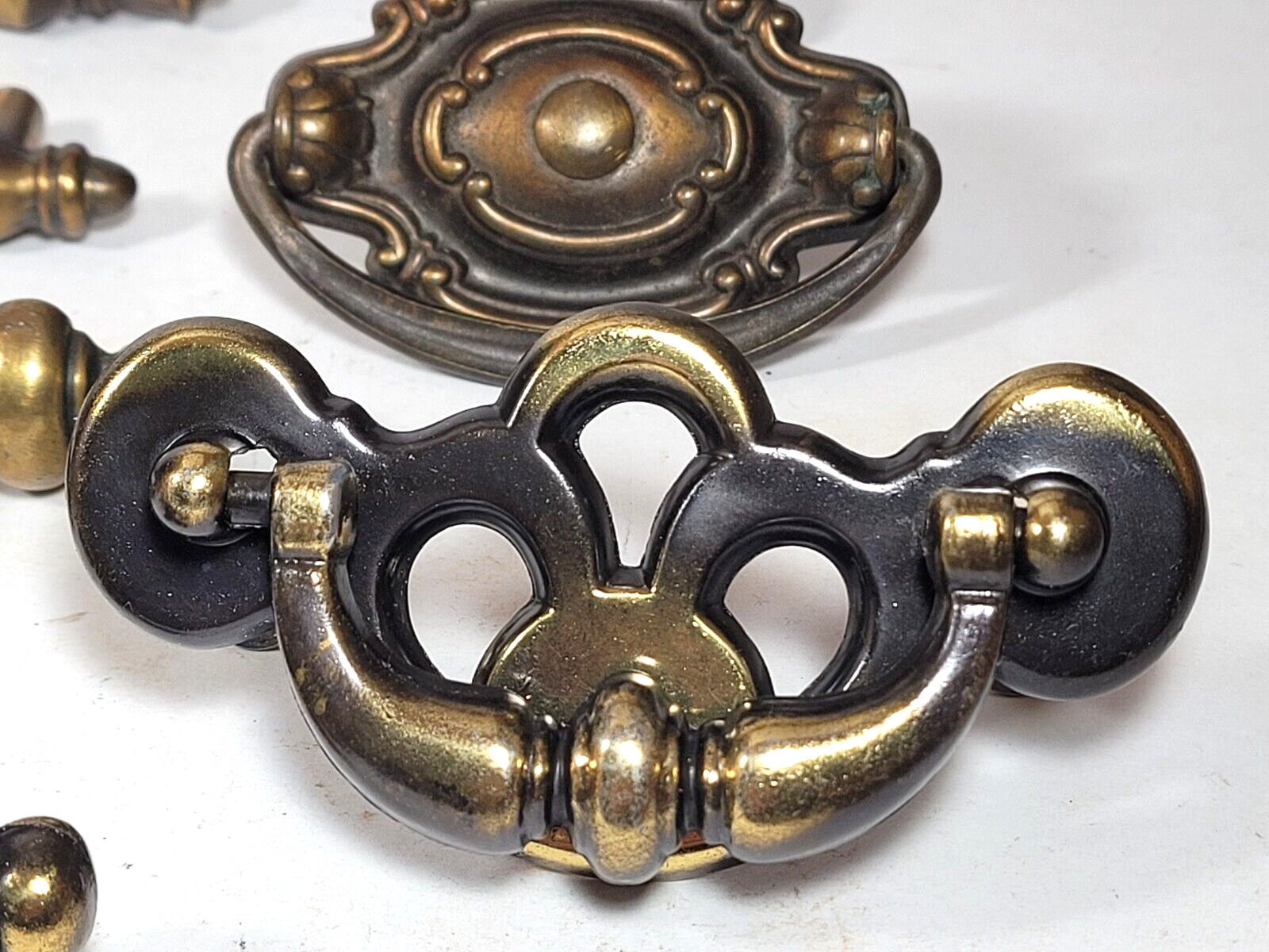 Mixed Lot Dresser Furniture Metal Wood Ceramic Drawer Handles Knobs Vintage