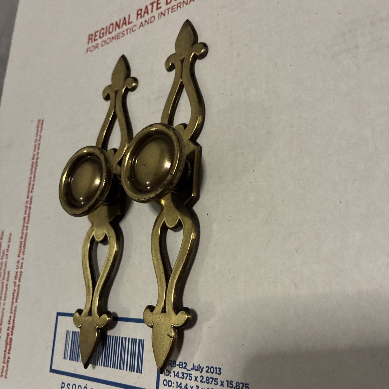2pcsVintage Pennsylvania House Keeler Brass Co. KBC Cabinet Knobs & Backplates