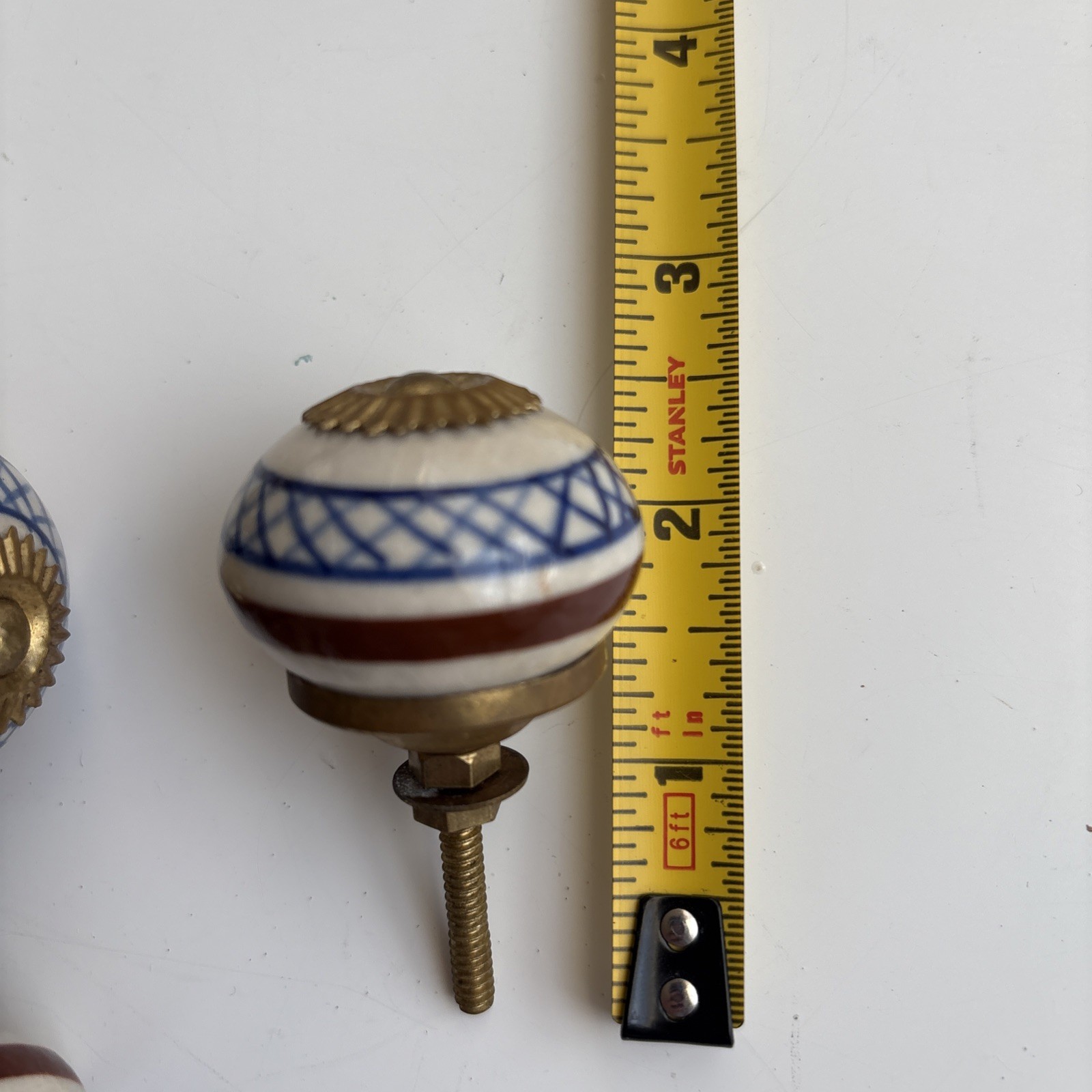 Antique Cabinet Drawer Pull Hardware Set of 8 Knobs w/ hardware Made in India