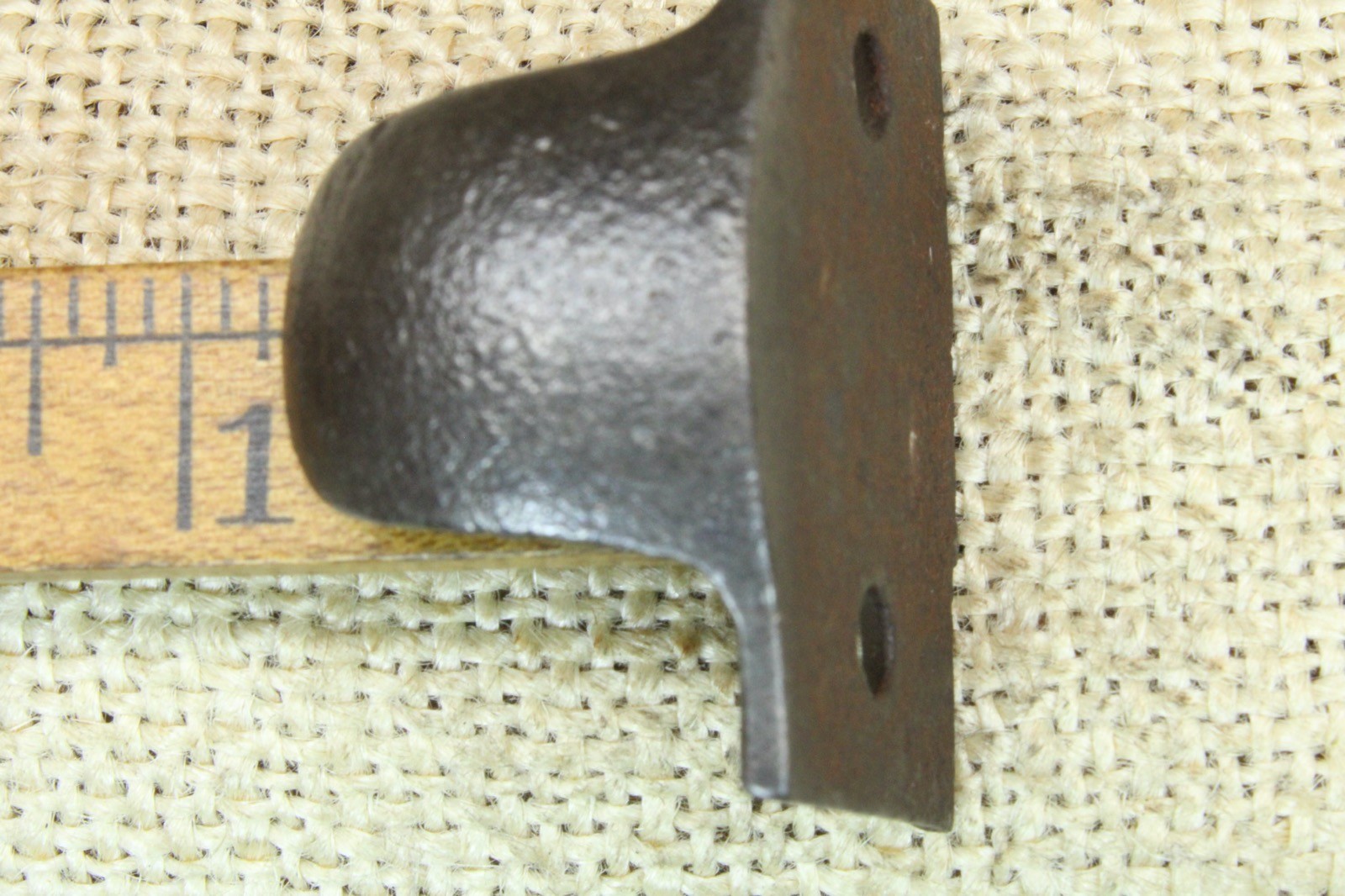 Old Window Sash Lift Pull Restored Iron Eastlake Fleur-de-lis Geometric Pattern