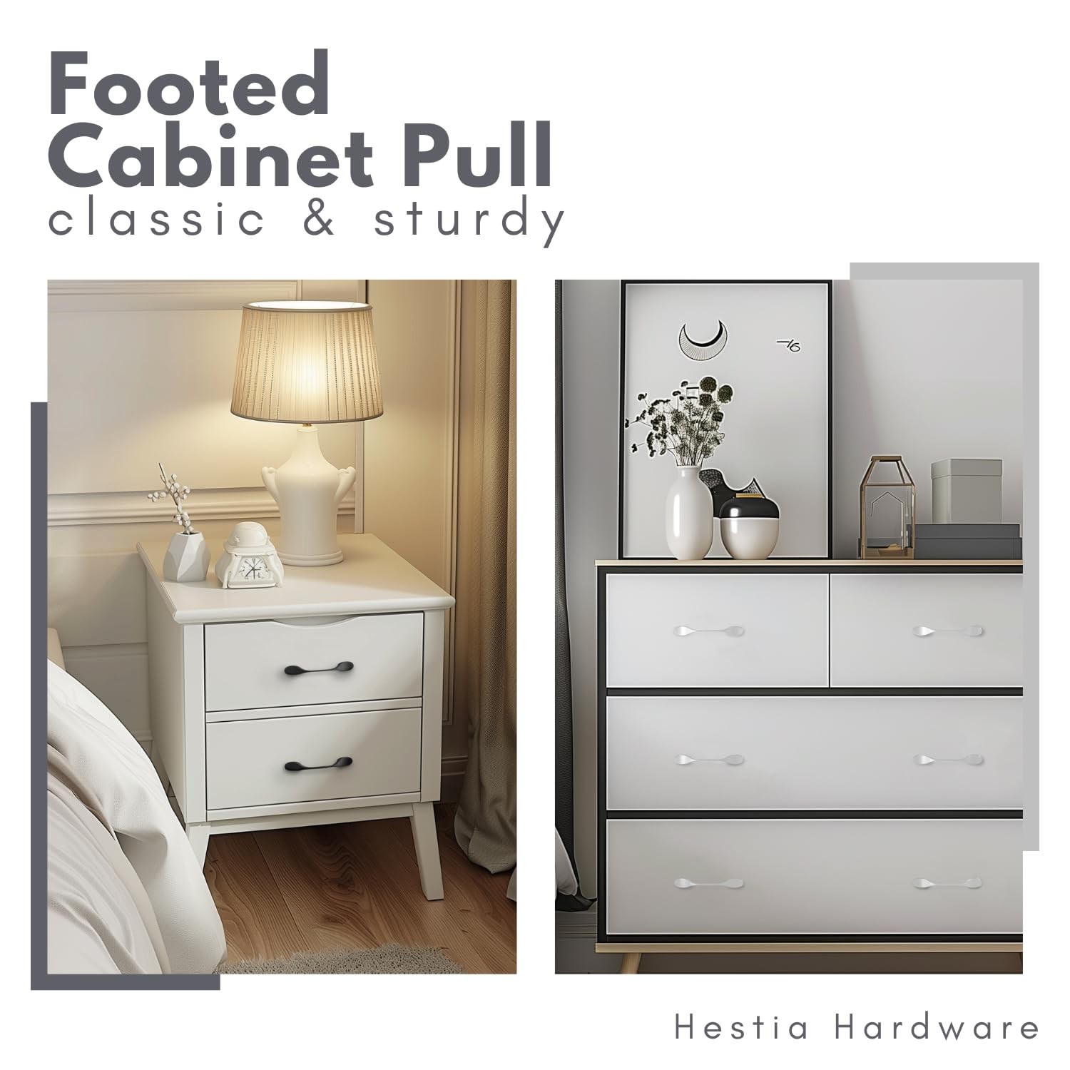 Hestia Hardware 10 Pack Arch Black Drawer Handles 3 In Hole Center For Cabinets