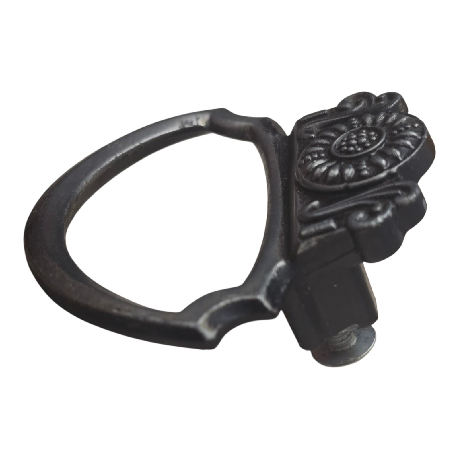 Ajax USA 957 Satin Antique Pewter Cab Door Drawer Pull Handle 1″ Centers Vtg MCM