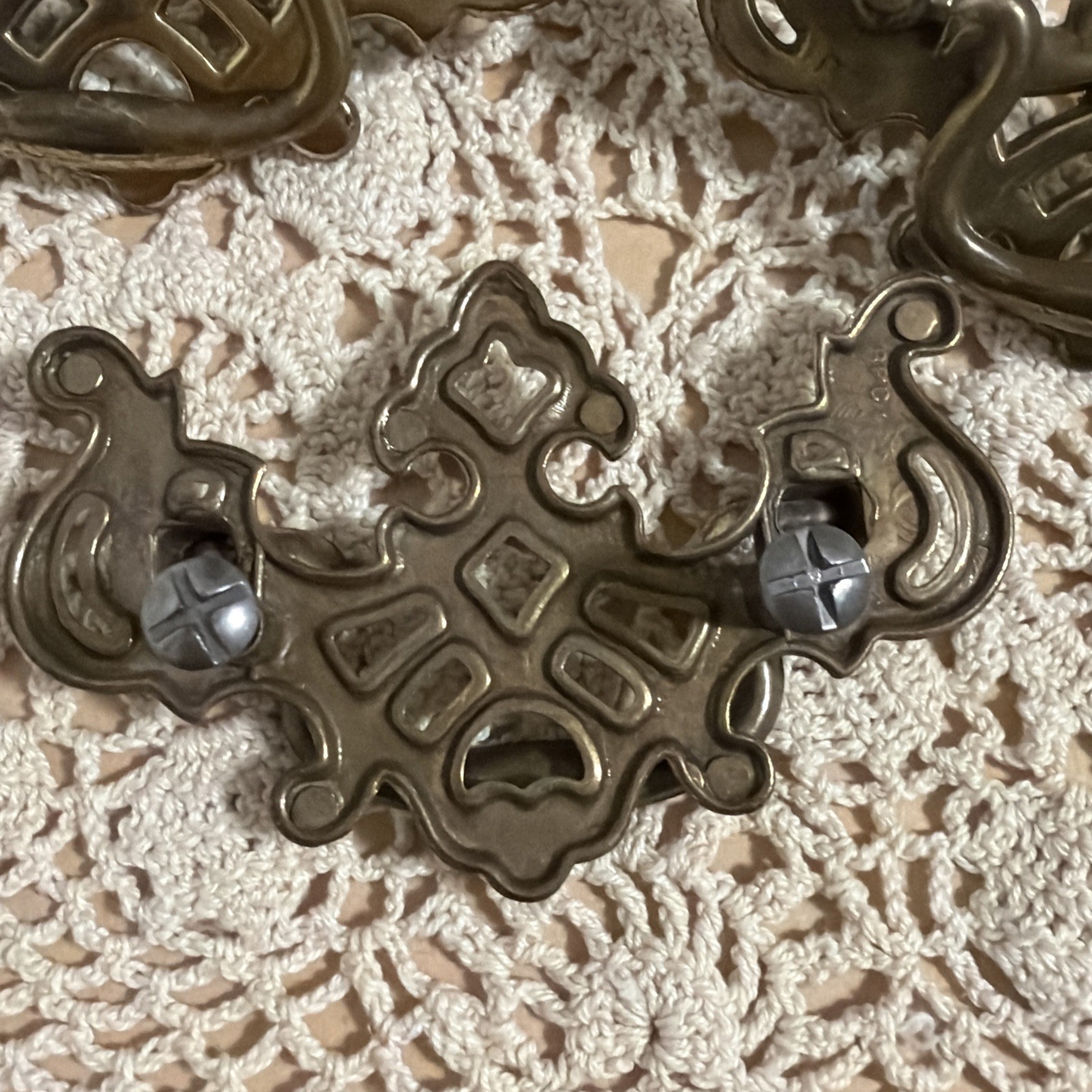 1985 Vintage Brass Batwing Chippendale Drawer Handles Pulls 12 available or all
