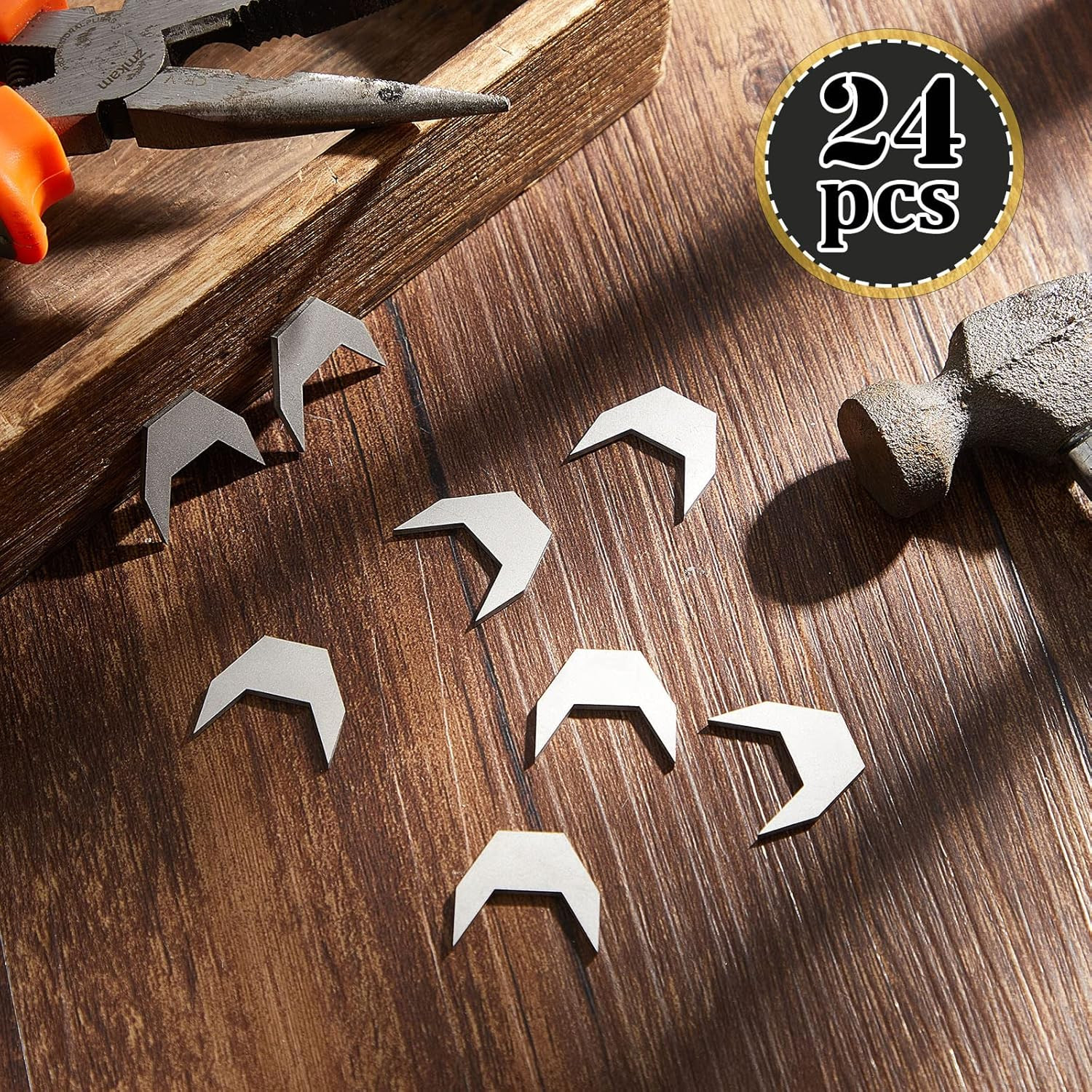 24 Pack Metal Drawer Stops Antique Style Drawer Guide Stopper Furniture Hardware