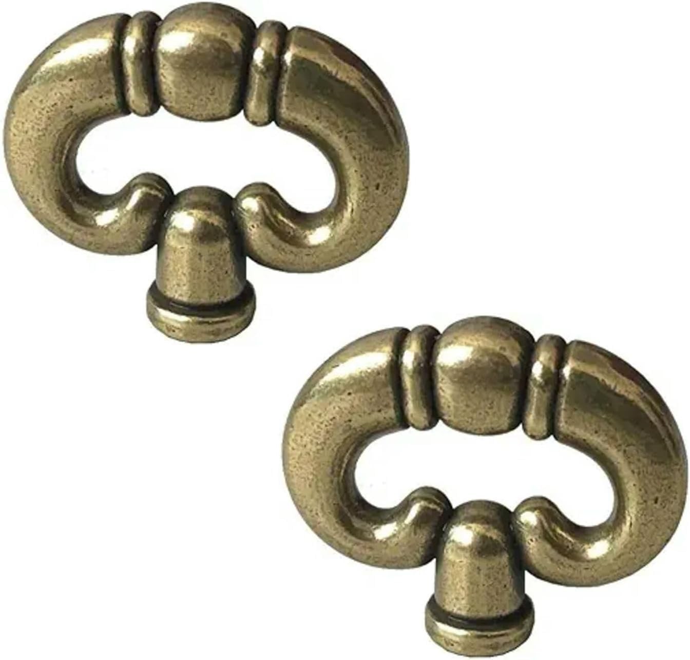 2 Pcs Antique Bronze Ring, Vintage Style Drawer Knob Ring with Back Plate Antiqu