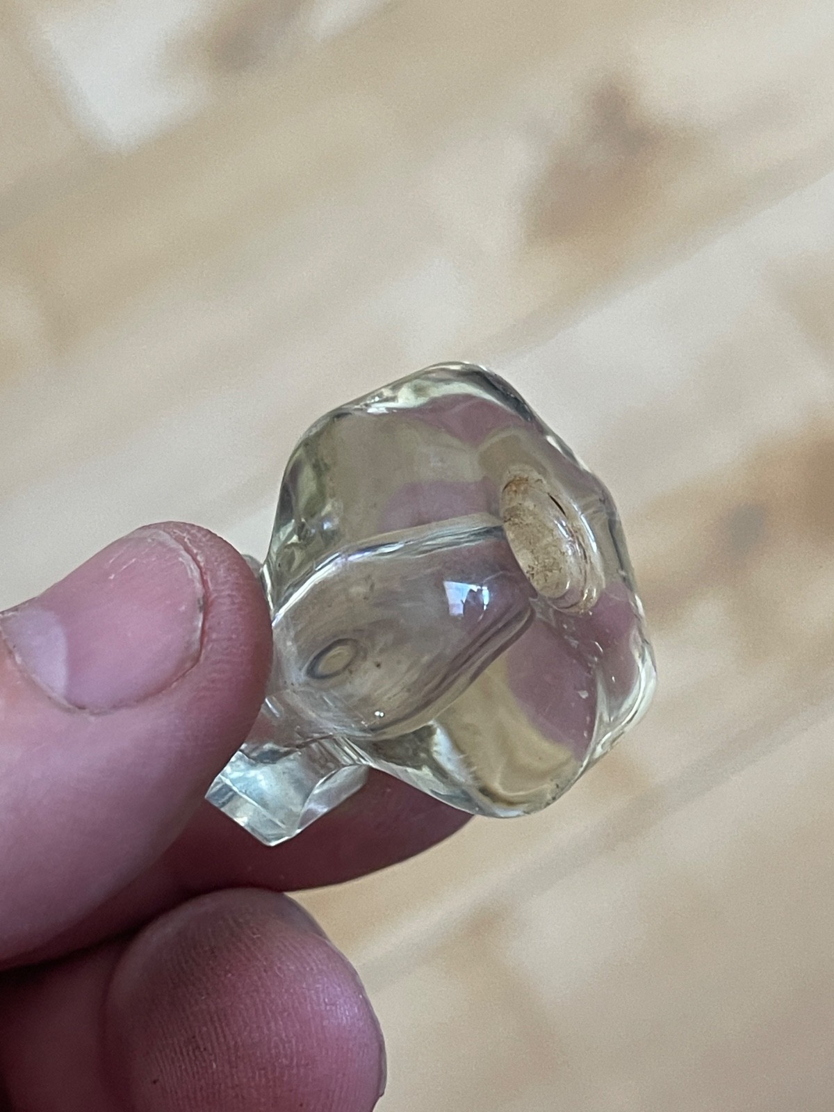 Vintage Lot Of 8 Cabinet Drawer Pulls Ball Cut Glass -brass