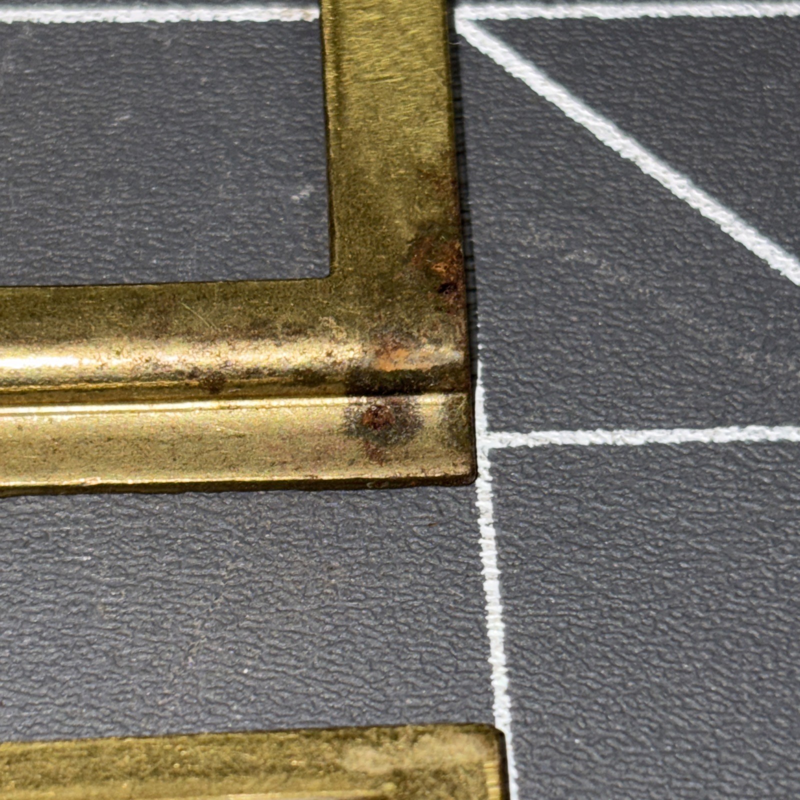 Antique / Vintage Brass Label Card Holders for Cabinet(?) Lot of 6