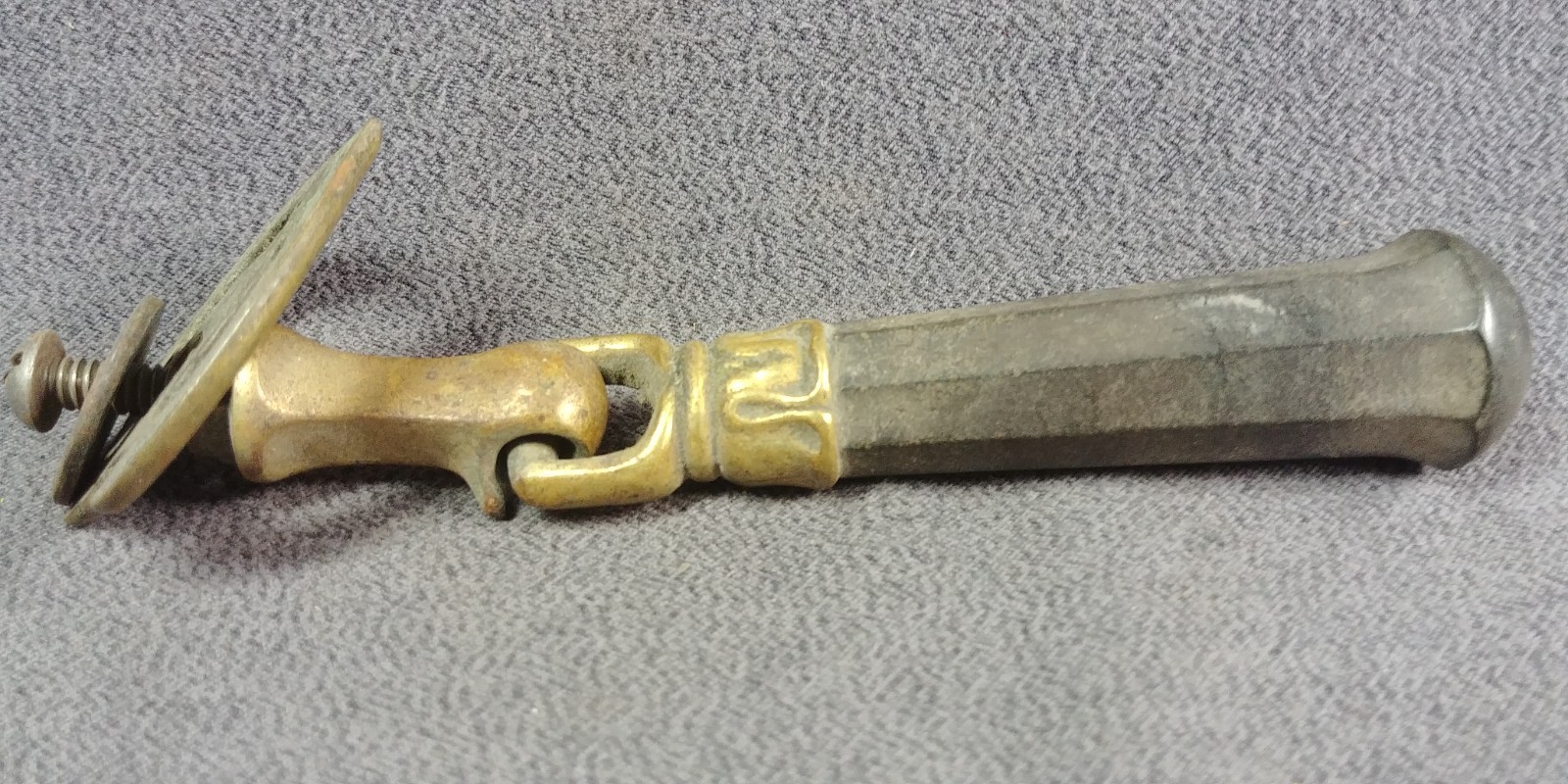 2 Tassel Handle Pendant Door Pull Brass Carved? Black Stove Unknown Antique Lot