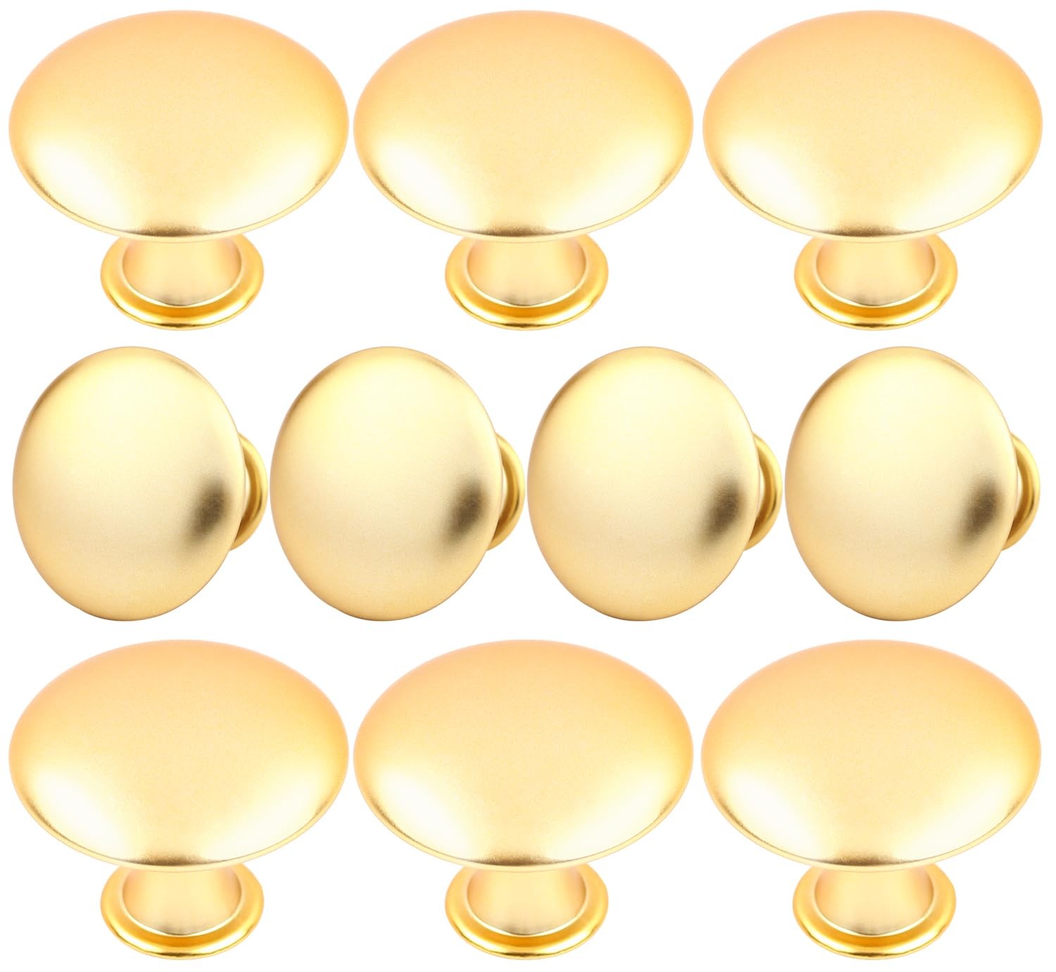 Antique Brass Yellow Bronze 6 Pack Kitchen Cabinet Door Knobs Handles Hardware