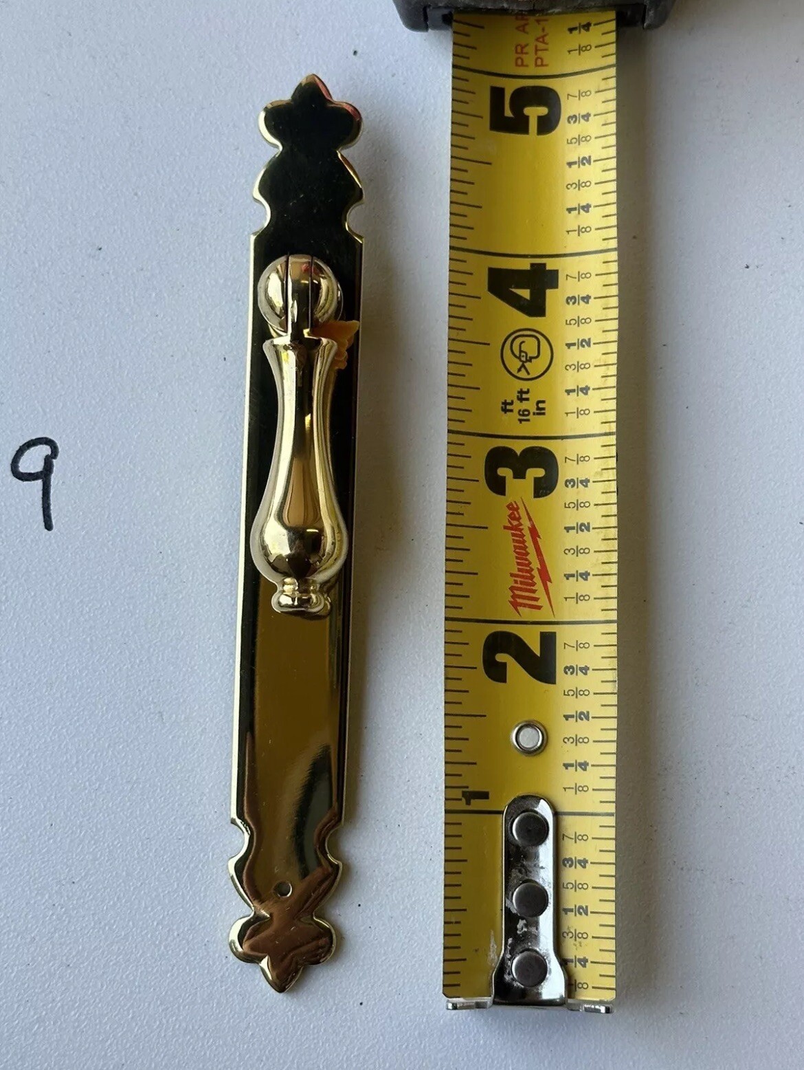 Antique Solid Brass Tear Drop Pull & Back Plate Cabinet Hardware