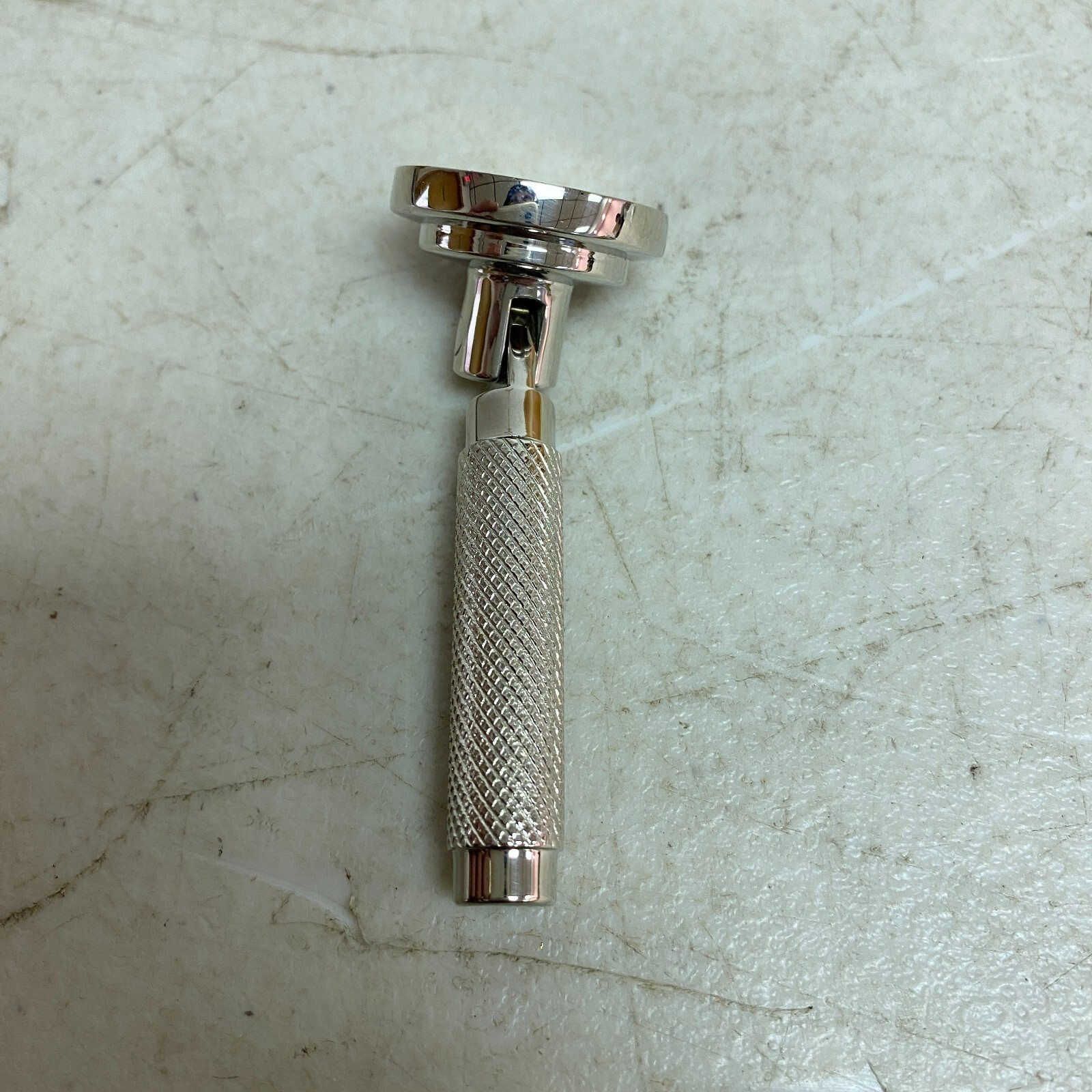 SIGNATURE HARDWARE ARELES BRASS KNURLED DROP PULL-POLISHED NICKEL
