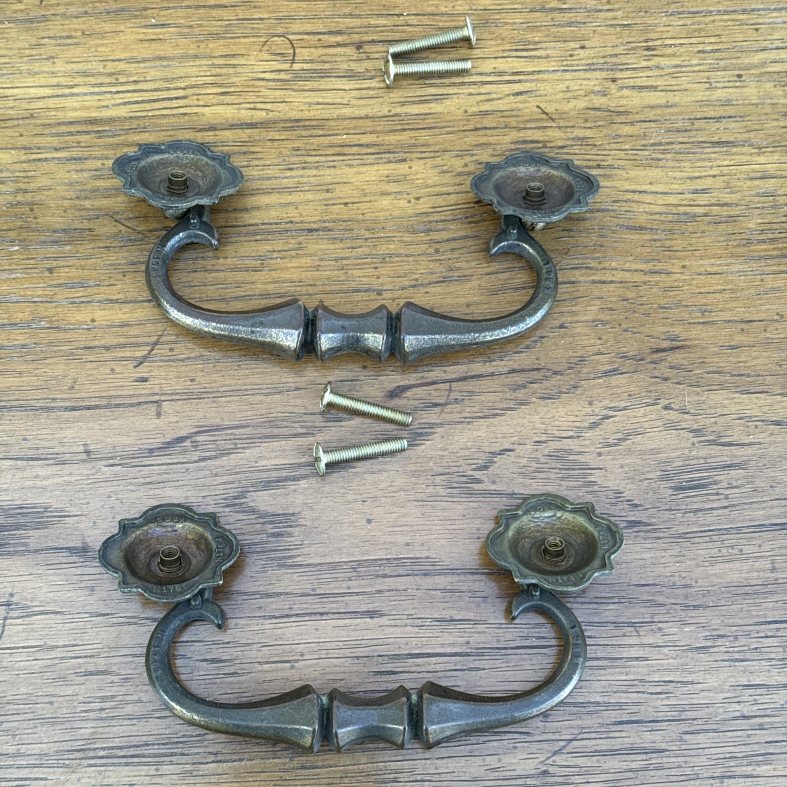 Drexel Guildhall Drawer Pulls For Vintage Dresser Nightstand Credenza MCM Brass