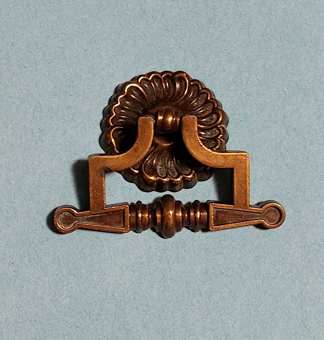 Vintage Brass National Lock V608-4A Drawer Pull Italian Classic Gold Drop Pull