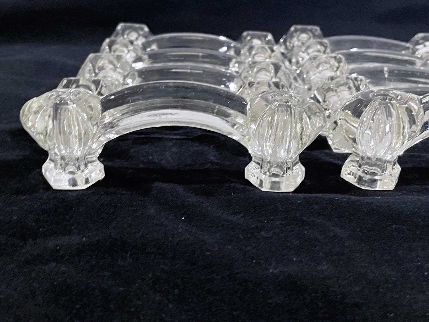 Group of 17 Vintage CLEAR CRYSTAL GLASS DRAWER PULLS
