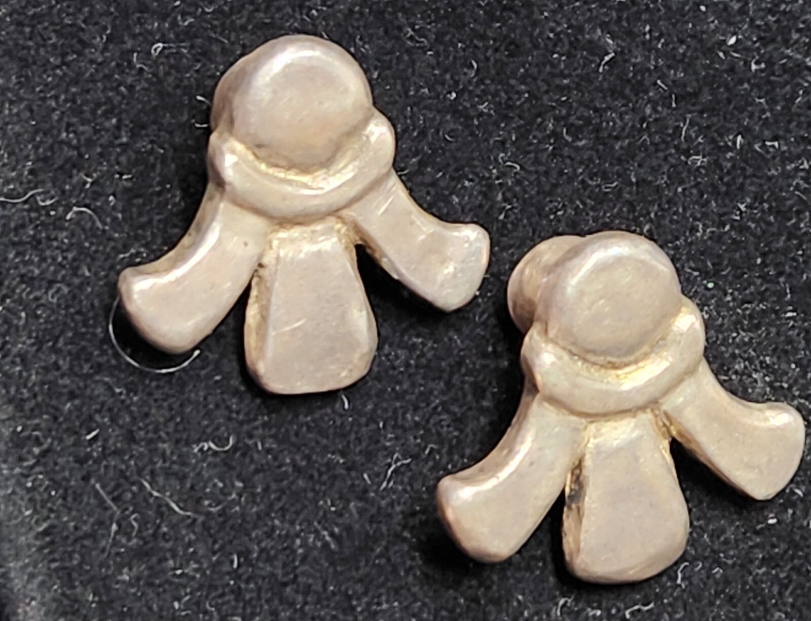 Pair Antique Sterling Silver Art Deco Floral Pulls – Fleur-de-lis Finials 5.93g