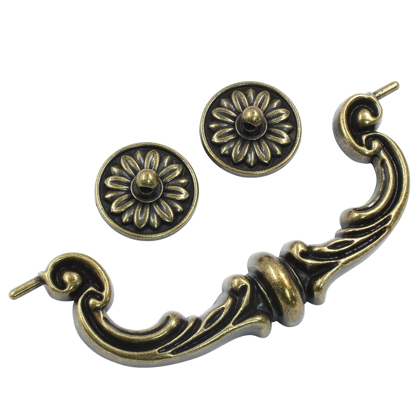 8 Pcs 6 Inch Rustic Vintage Drop-Down Bail Handles, Zinc Alloy Antique Drawer Pu