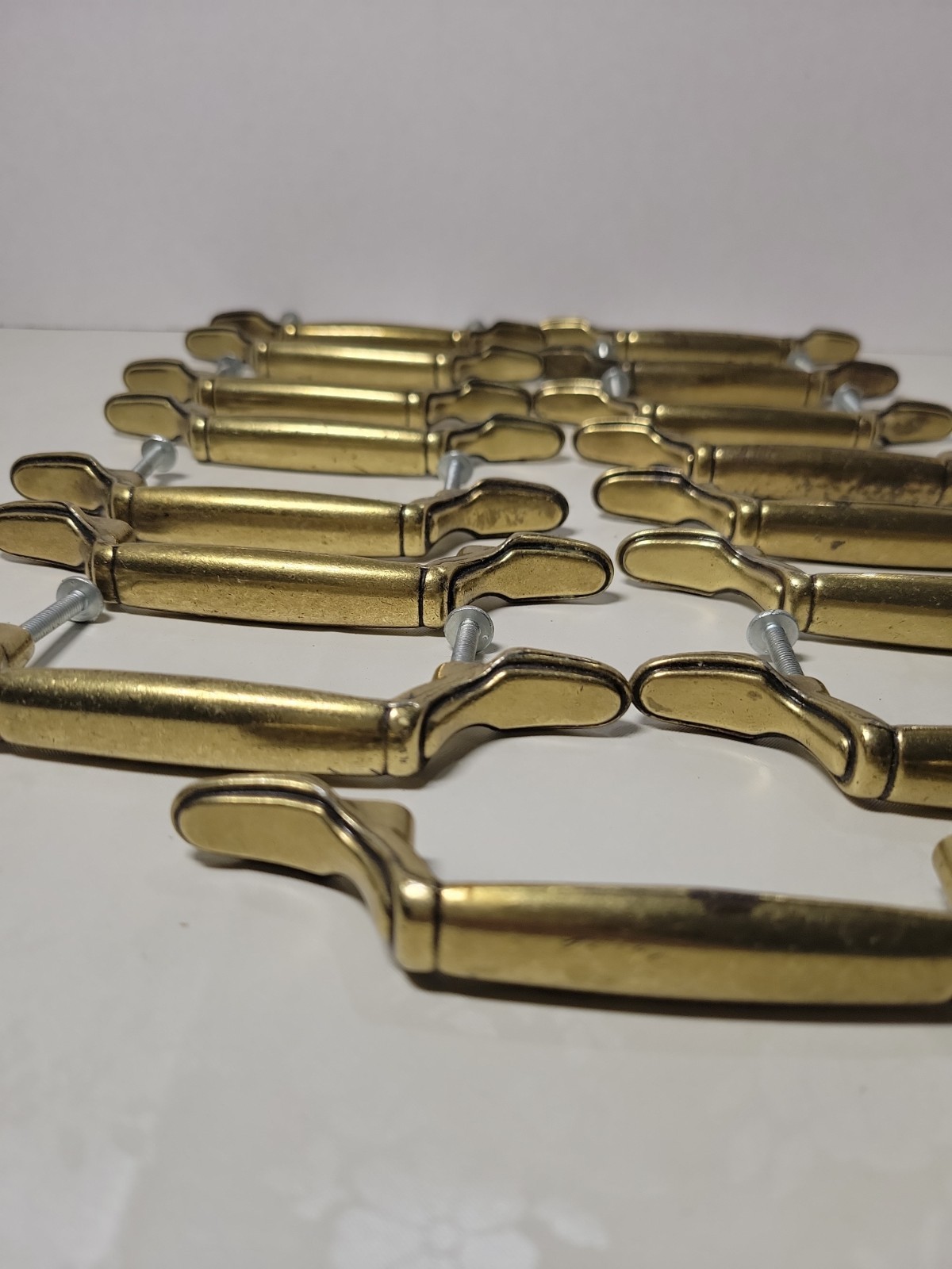 13 Vtg Brass Drawer Pull Handle Cabinet Pull Dresser Handles Traditional 63842