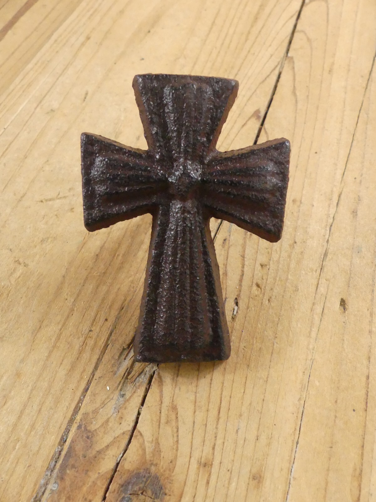 5 CAST IRON CROSSES W/ SCREWS DRAWER CABINET PULLS HANDLES DRESSER CROSSES