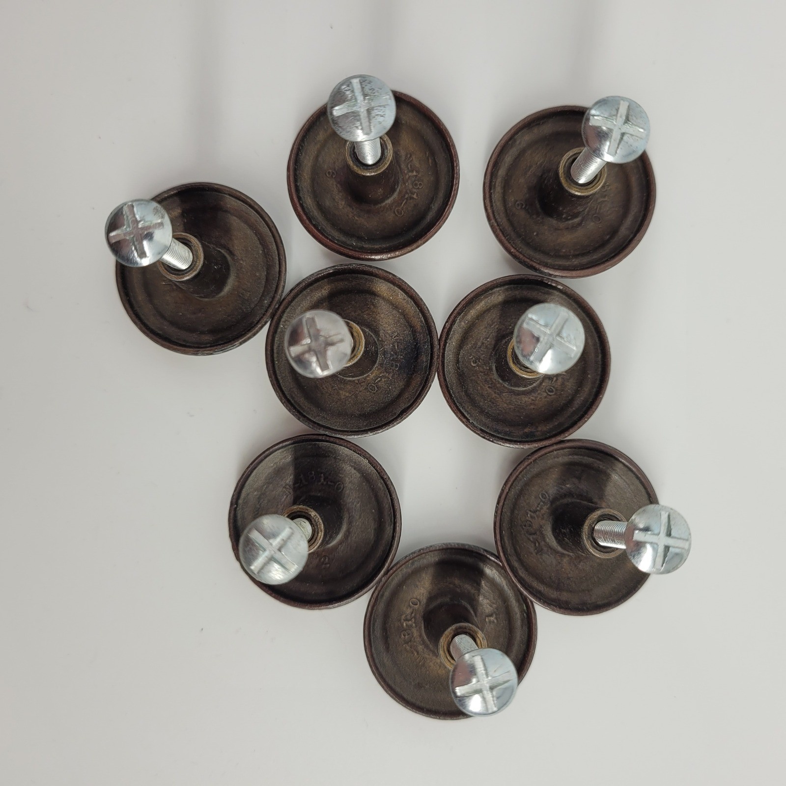 Vintage 1985 Brass Batwing Drawer Pulls and Knobs Set of 16 Chippendale 3″ Hole