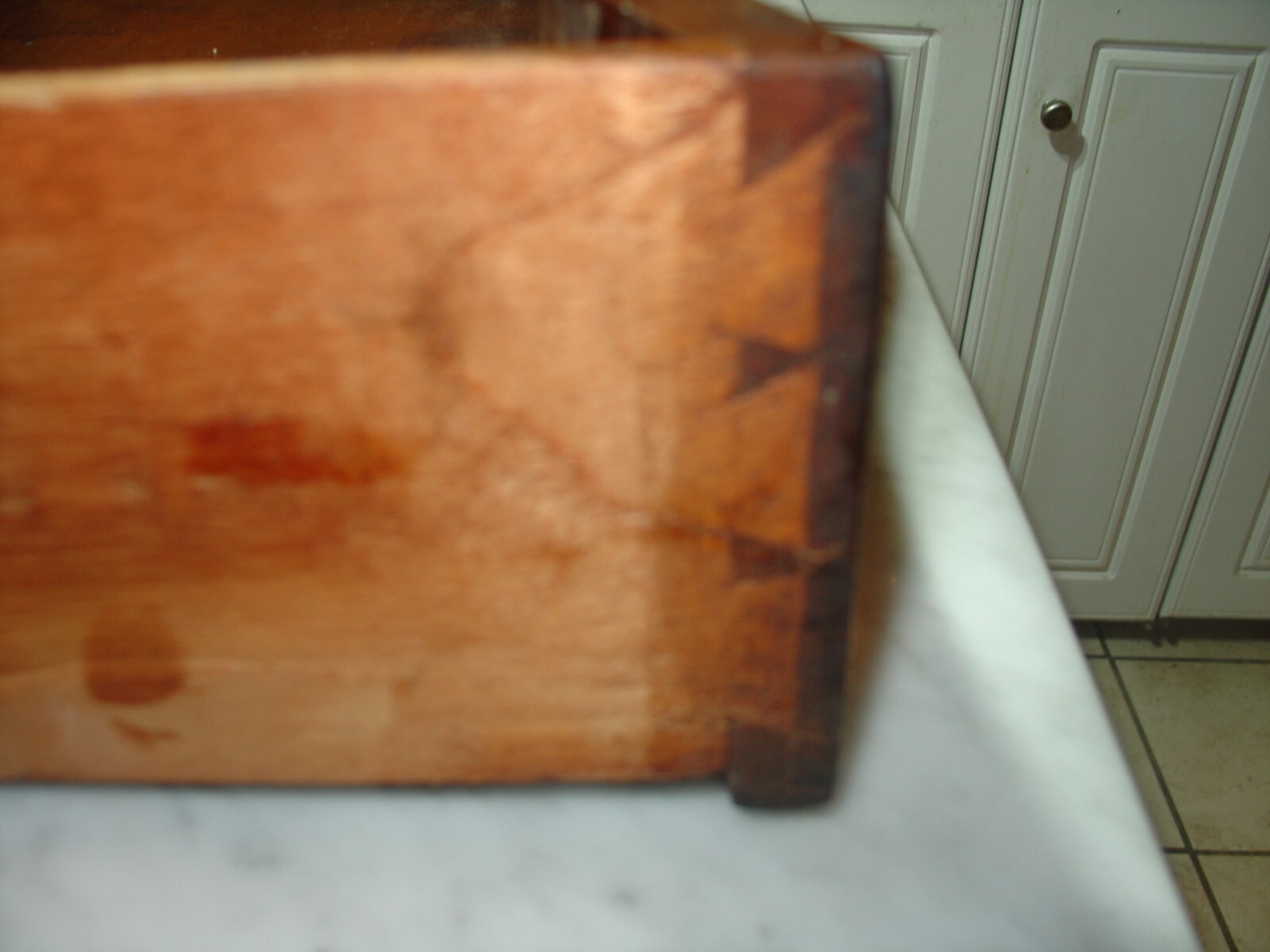 Antique Wood Drawer Dove Tail Walnut Key Hole Lock Mechanism Salvage Part 1890s