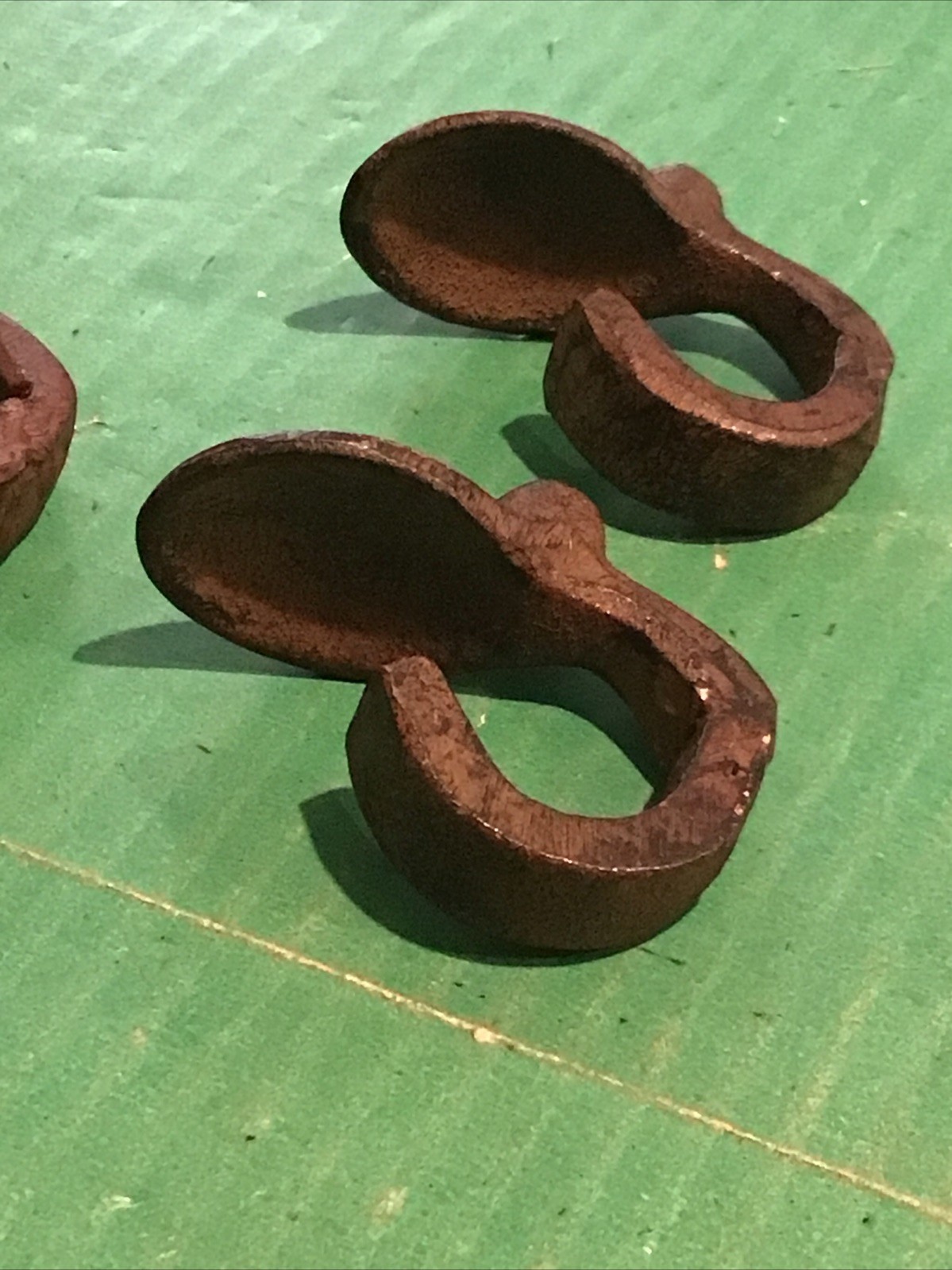 Lot of 5 Vintage Cast Iron Kitchen Fork Spoon Drawer Door Pulls Heavy Unique