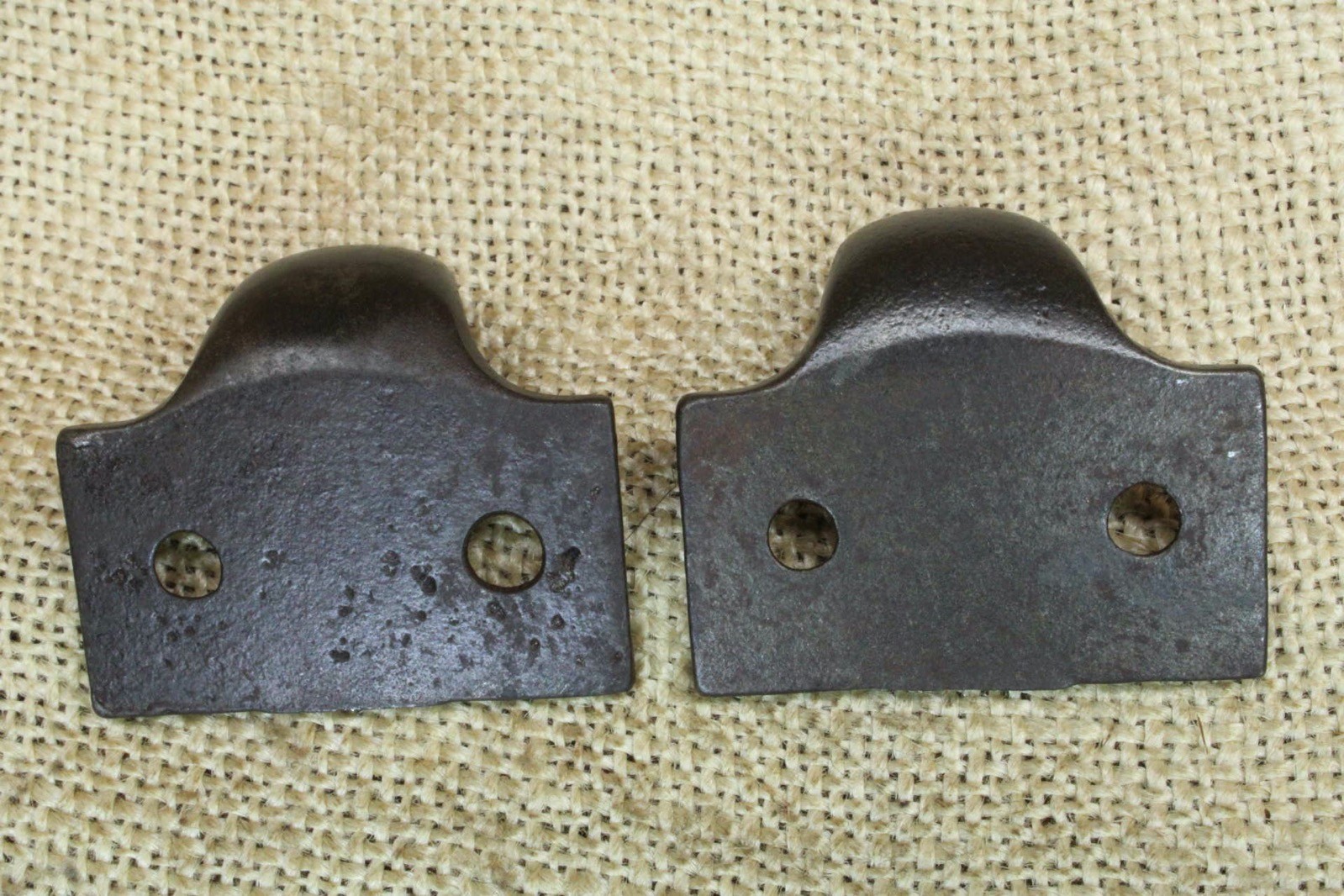 2 Old Window Sash Lifts Cast Iron Victorian X Ferns Scrolls Thick Pulls