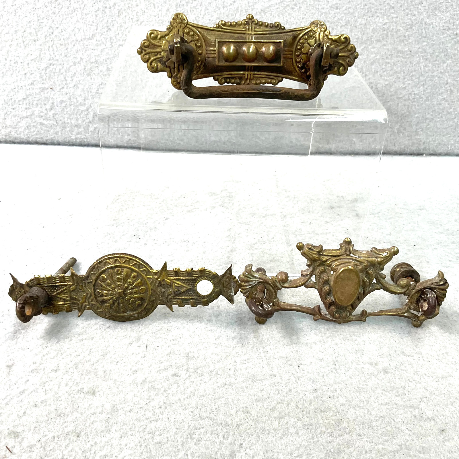 Vintage Brass Ornate Victorian Style Drawer Pulls Handles 3 Various Designs