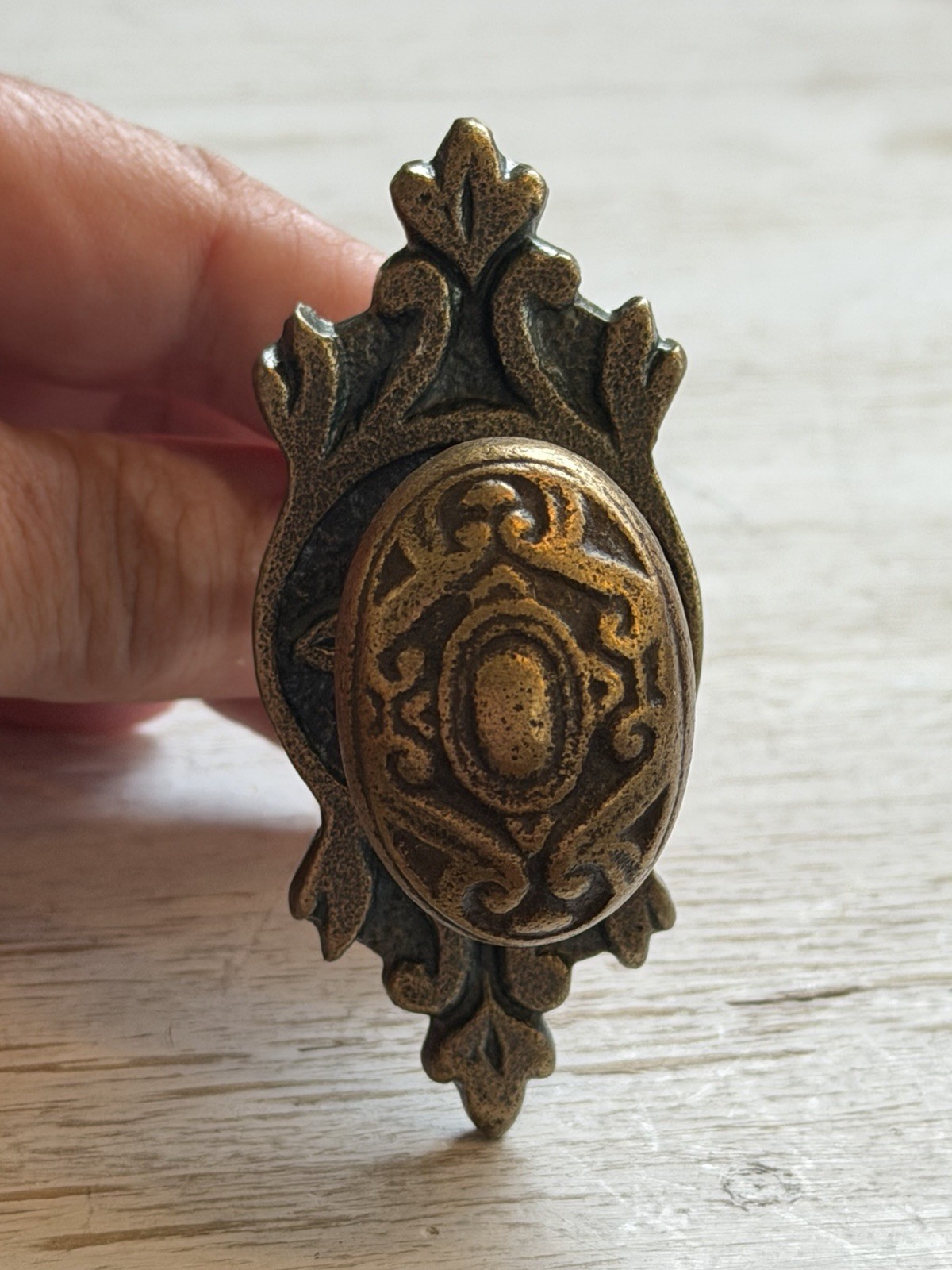 2 Antique Brass Drawer Pull Hardware Handle Vintage Cabinet Door Knob DIY