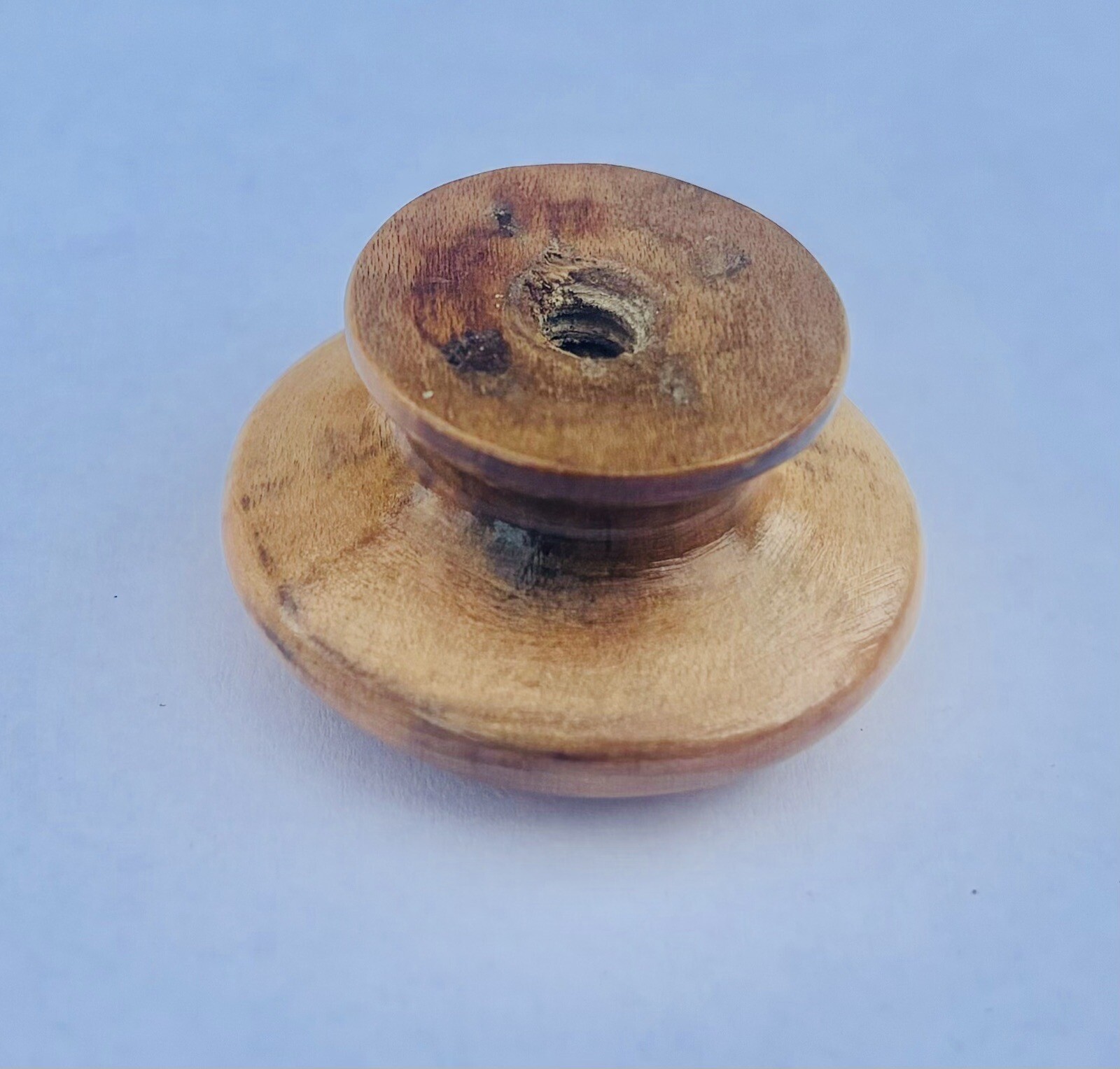 1.5” Dia. GORGEOUS & RARE Antique Hardware Maple Birch Mushroom Drawer Pull Knob