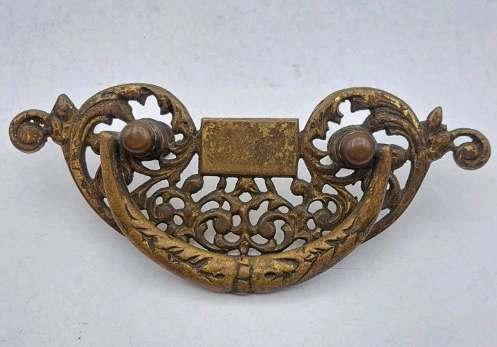 Antique Drop Bail Pull Drawer Cabinet Cupboard Handle Ornate Eastlake Hardware