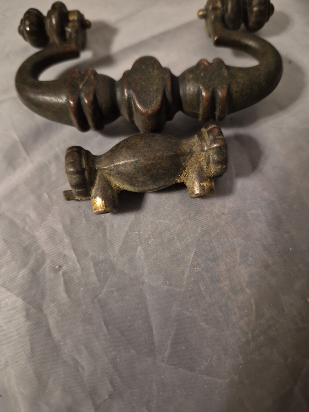 Restoration Antique Victorian Drawer Pull With Drop Bail Handle Preowned