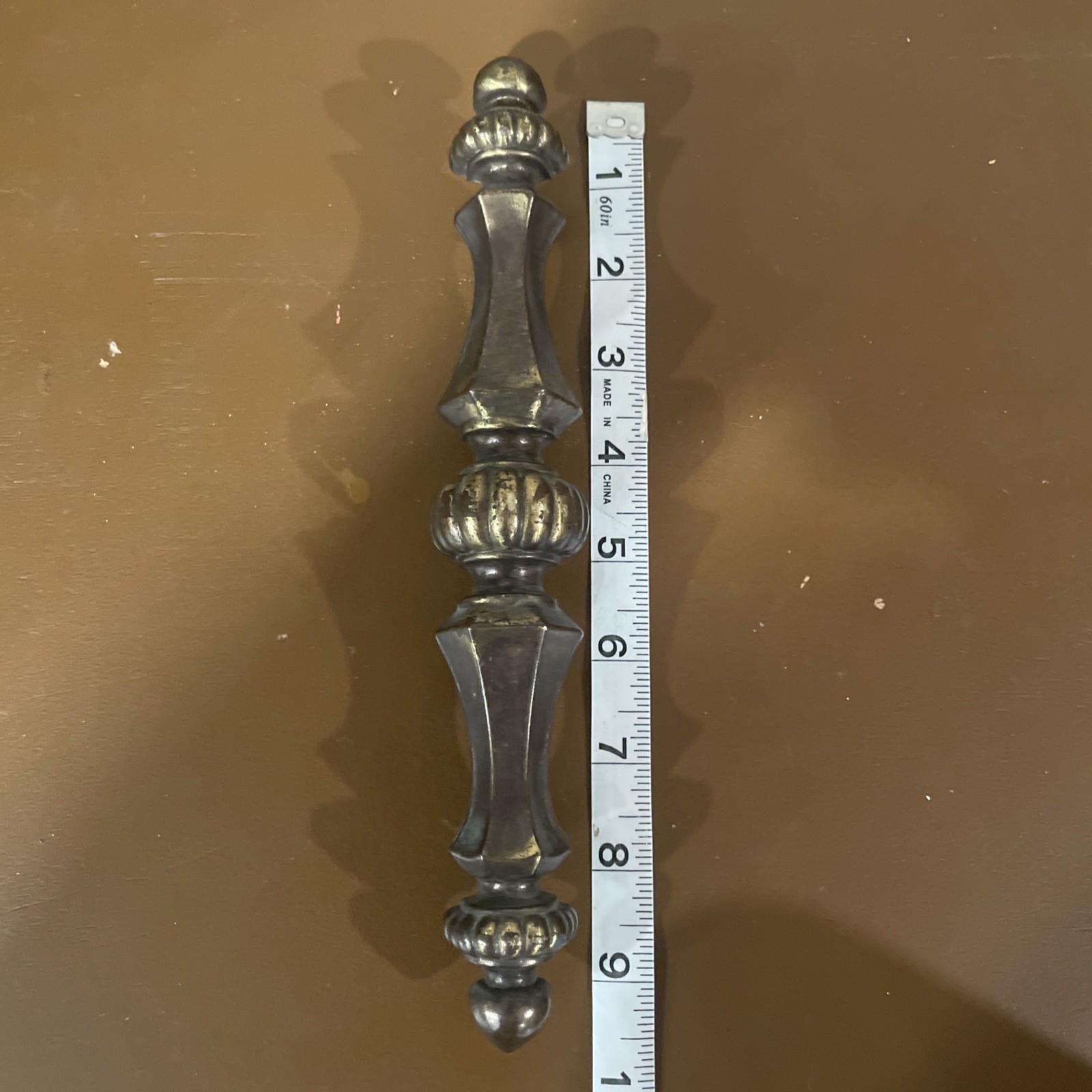 Vintage 9.5” Antique Decorative Cabinet Hutch Buffet Door Pull Handles 6” cc