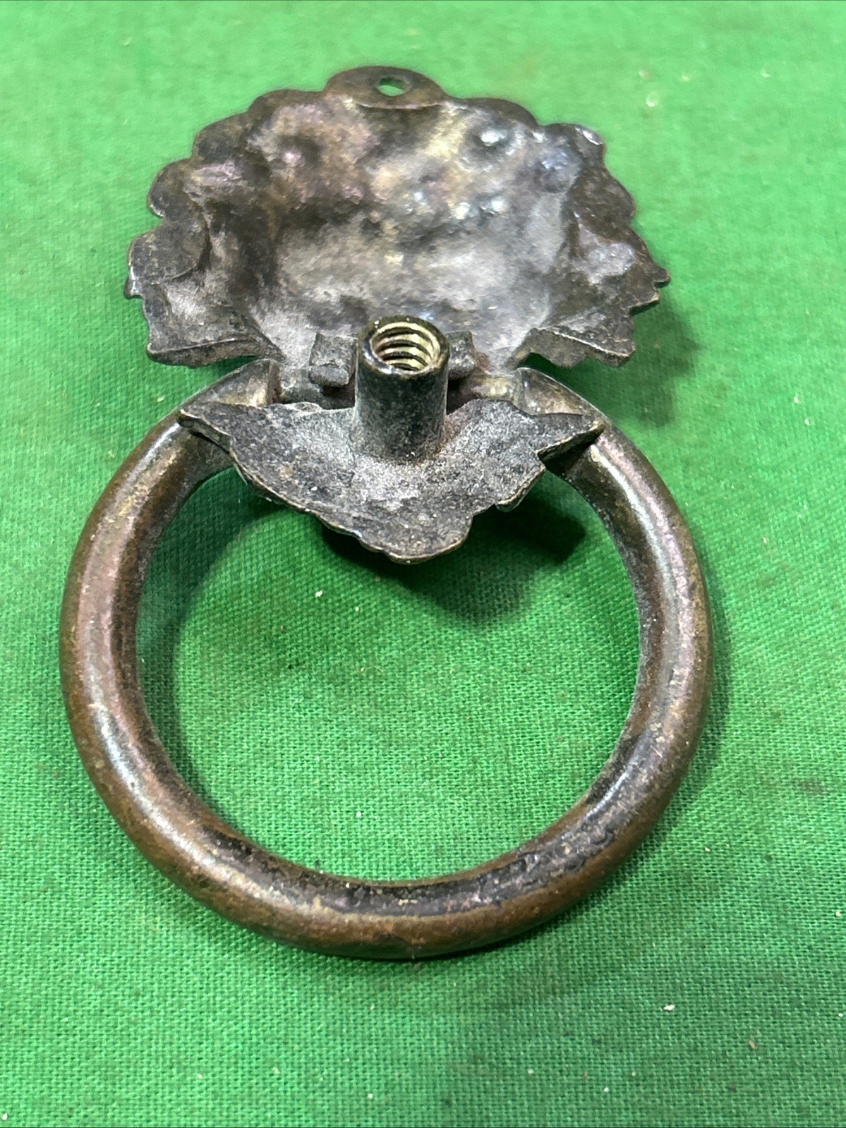 VINTAGE BRASS LION HEAD DRESSER CHEST DRAWER CABINET RING PULL