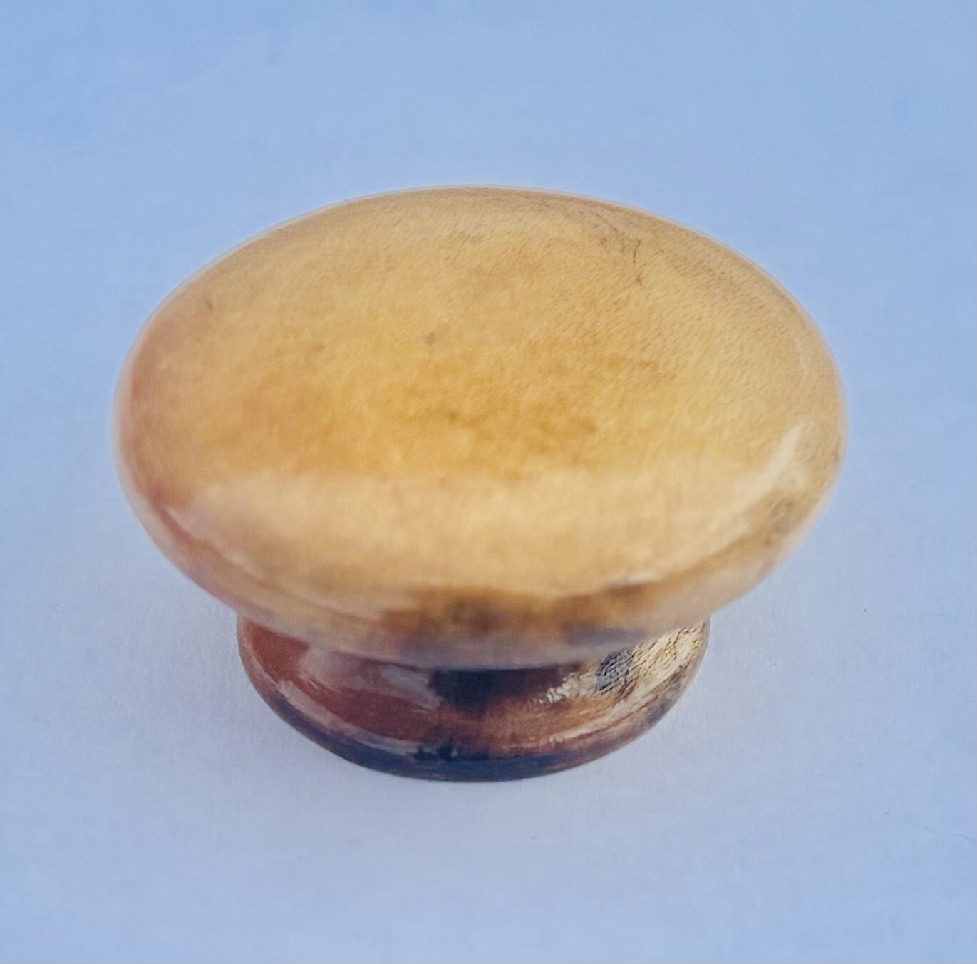 1.5” Dia. GORGEOUS & RARE Antique Hardware Maple Birch Mushroom Drawer Pull Knob