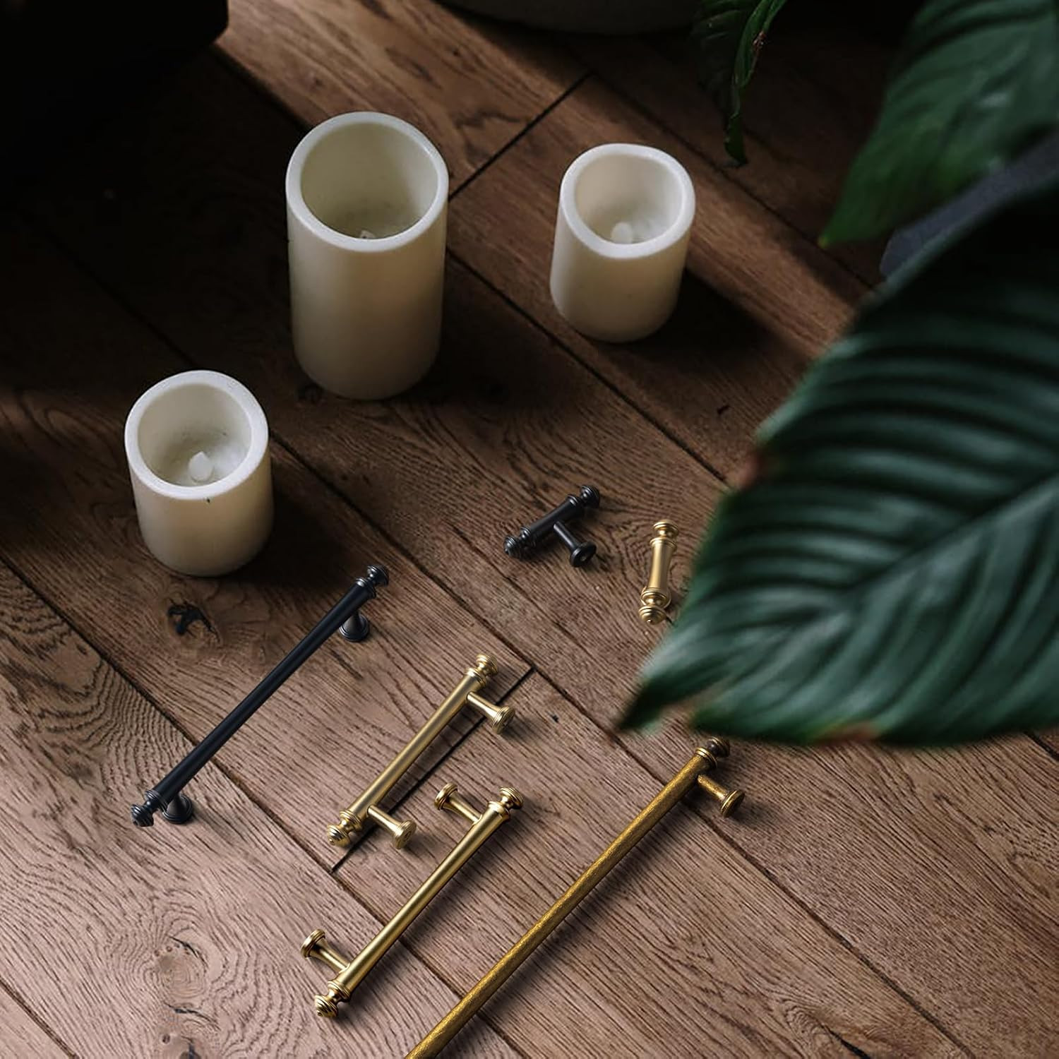 Goo-Ki Antique Brass Cabinet Pulls Hardware for Kitchen Furniture, 5 Inchs 128Mm