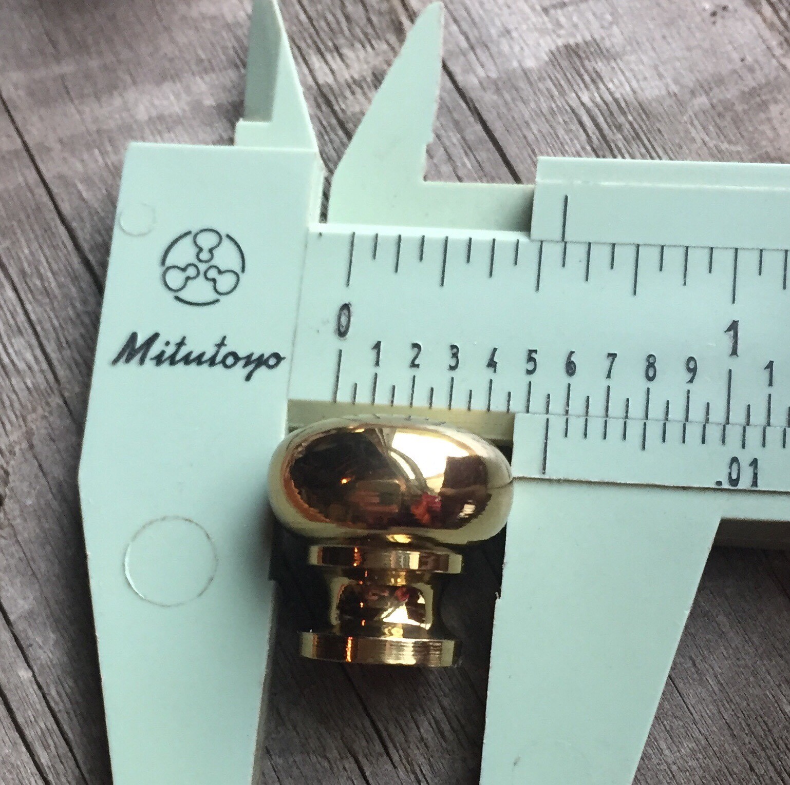 Lot 4 Small 5/8″ Brass Round Knob Pull Handle Barrister Cabinet Book Case Drawer