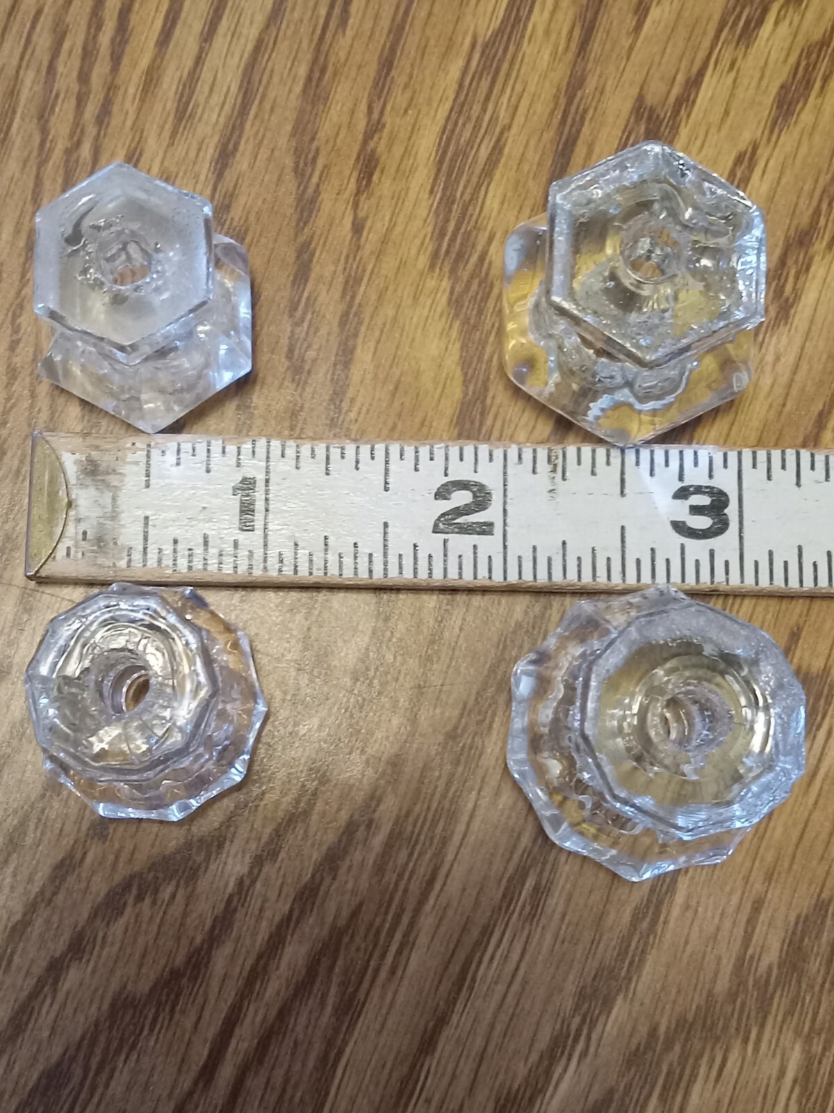 Set 15 Drawer Knobs Antique Clear Crystal Glass Dresser Cabinet Pulls Hardware