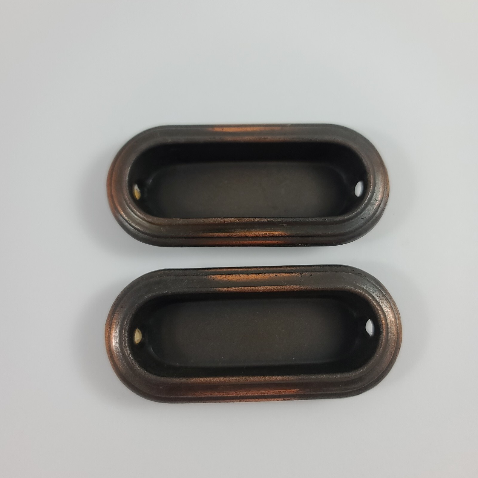 Vintage 1960s Amerock Recessed Drawer Pull Pair Finger Pull 1583
