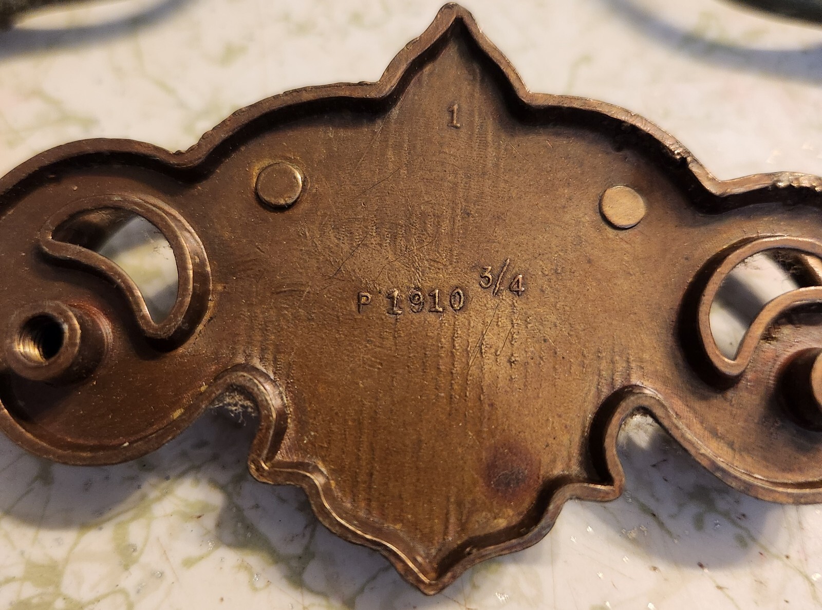 Vtg Brass Batwing Chippendale Drawer Pull Handle 2.5″ OC Dresser Restoration