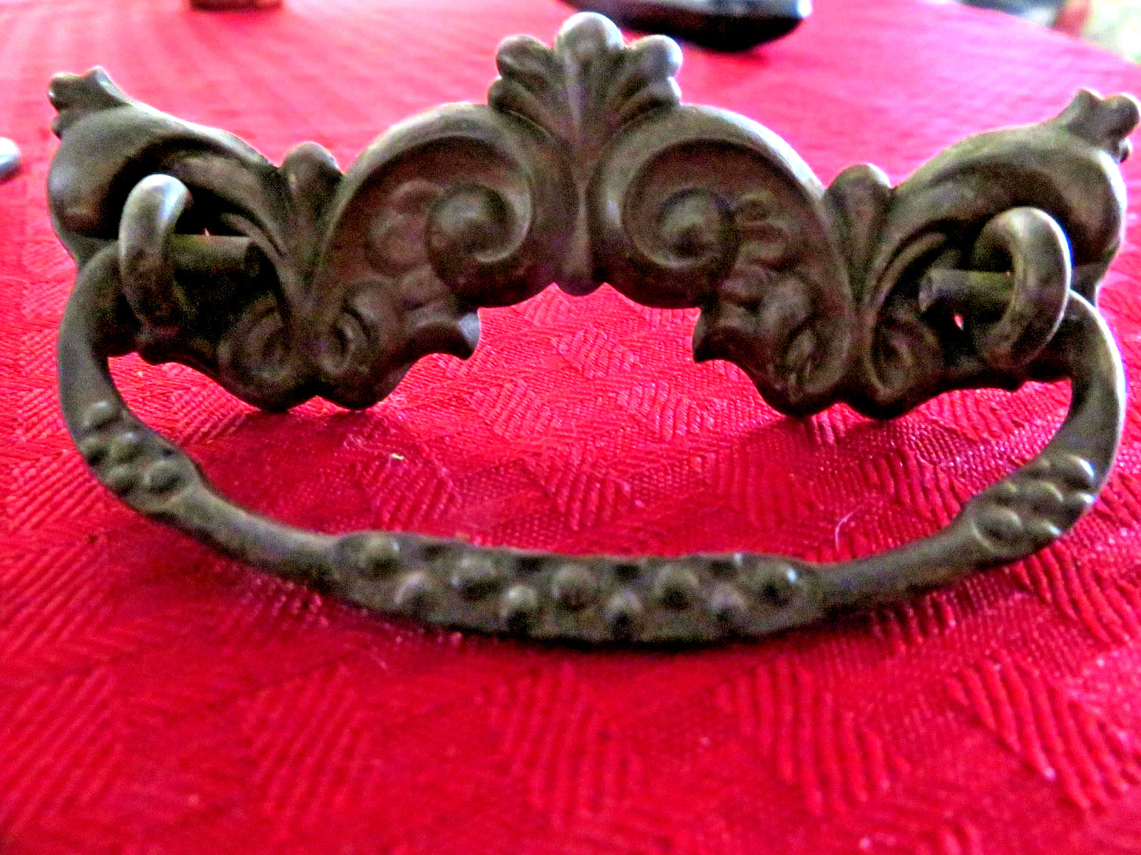 9 Antique Victorian Brass Drawer Pull Door Handles Larkin Style