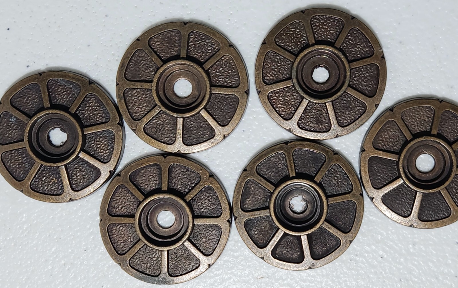 Vintage 37 M Brand 1 Inch Round Drawer Back Plates