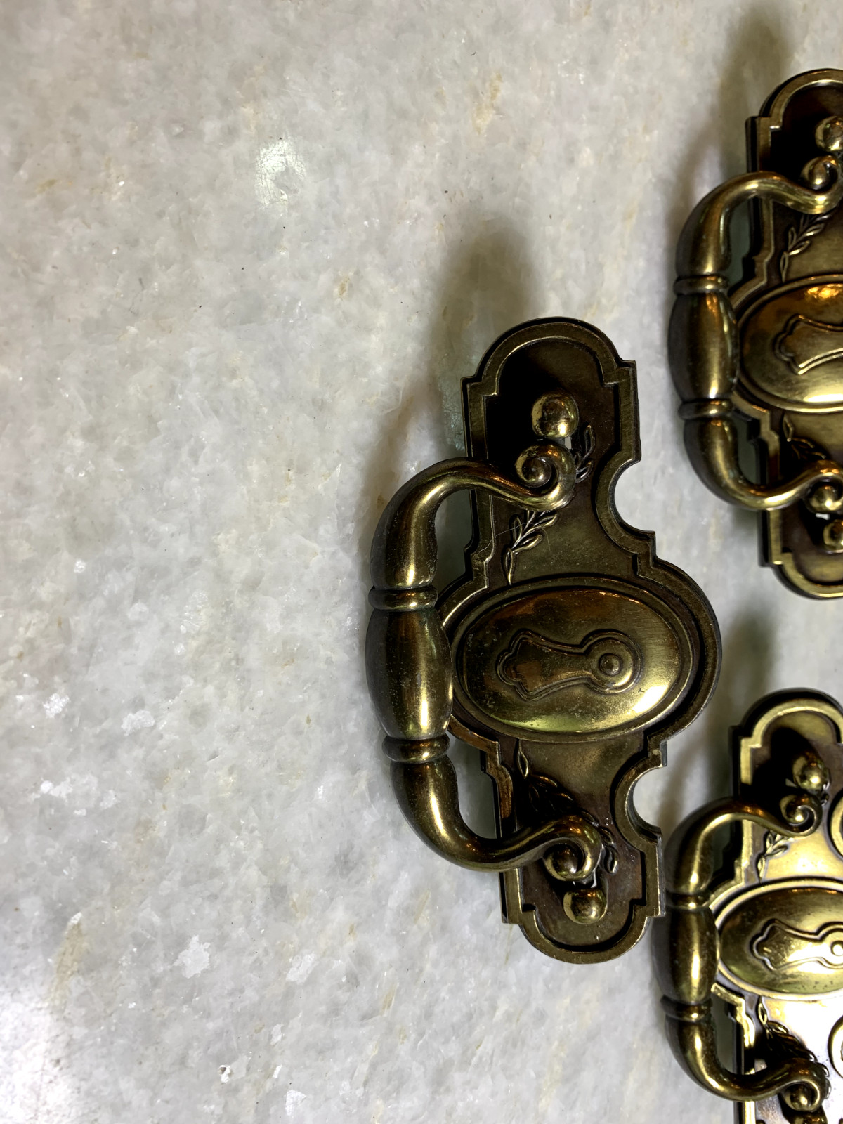 Vintage Mid Century 1970s 70s 1960s 60s Metal Drop Handles Knob Pulls