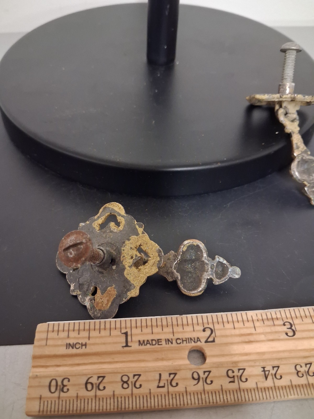 Antique Brass Hanging Drop Pulls Set Of 3 England Gold