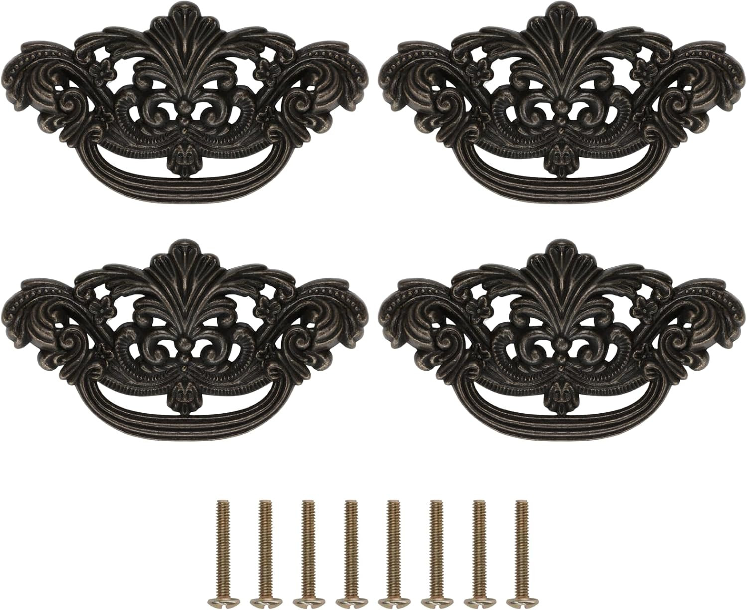 3 Inch C-C Vintage Drawer Pulls – 4PCS 3” Dark Antique Bronze Cabinet Handle…