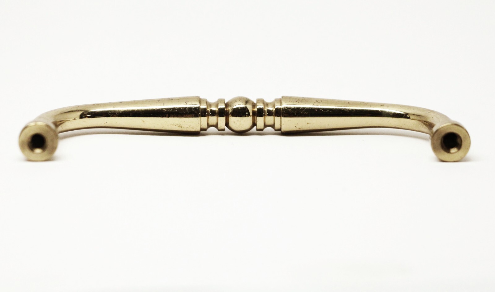 Polished Brass 4.25 in. Traditional Bridge Drawer Cabinet Pull
