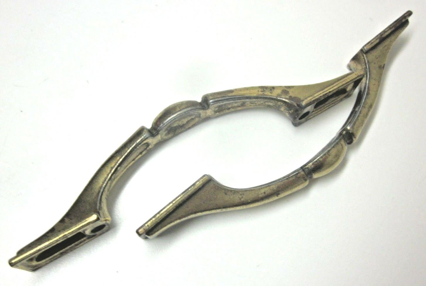 Amerock 1302 Drawer 1960s Pull Handle 3″ Centers Shiny Dark Aged Brass 1 Vtg MCM