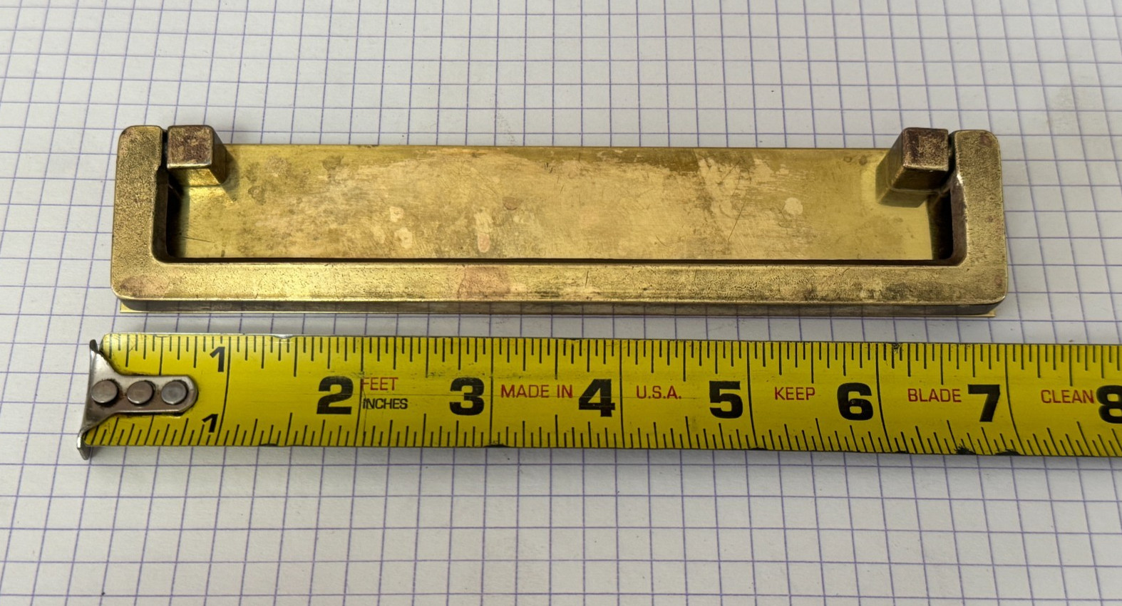 Original Drexel Delray Drawer Pull Handle Brass KBC N08153 5 3/4″ c-c