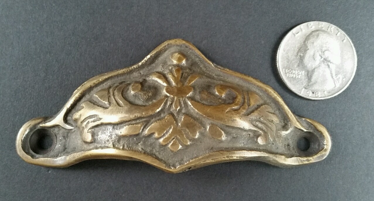 6 Brass Antique Style Victorian Swag Apothecary Cabinet Drawer Handles Pull #A10