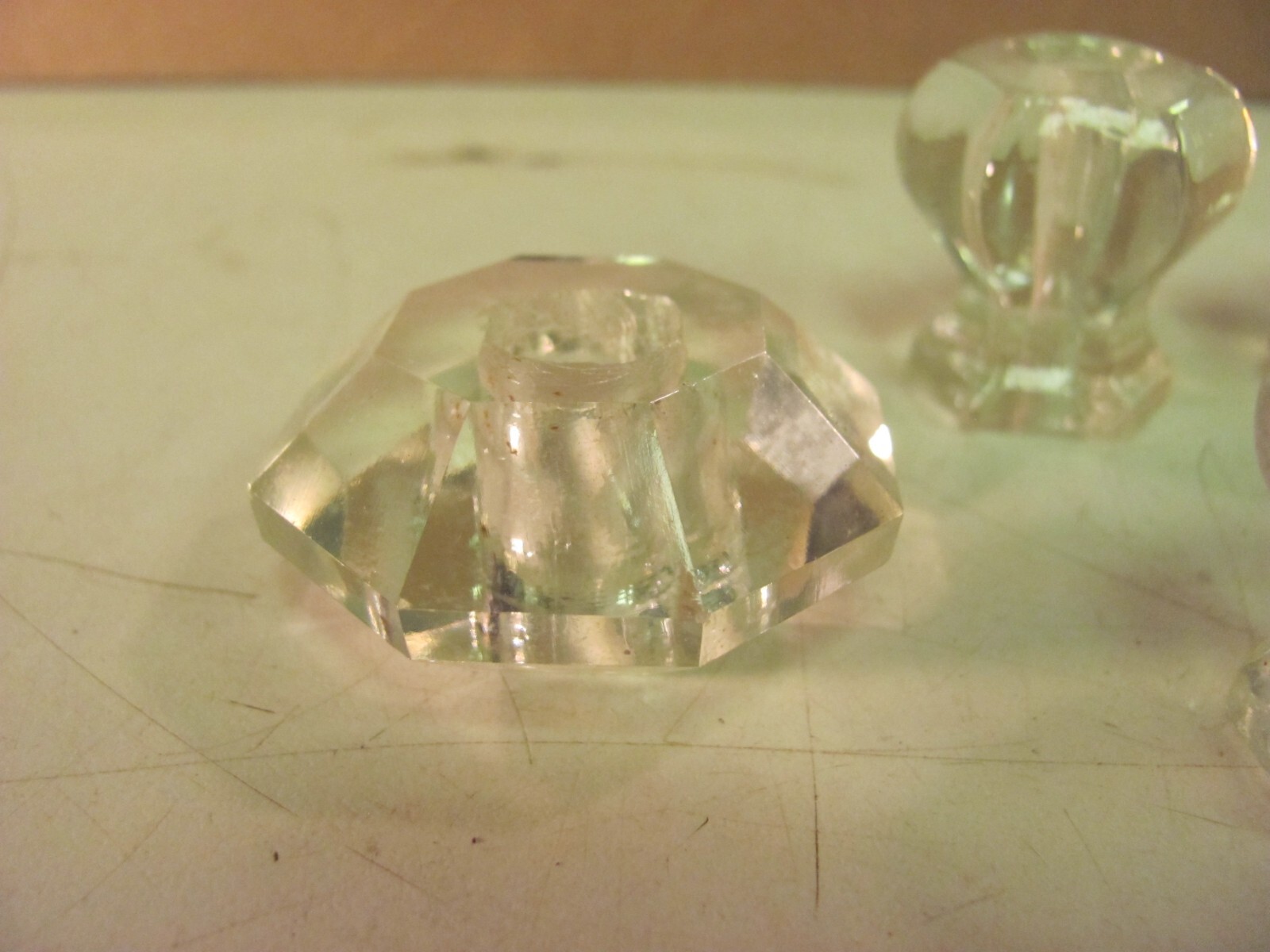 VINTAGE LOT GLASS DRAWER CABINET DOOR PULLS KNOBS FURNITURE DESK USA